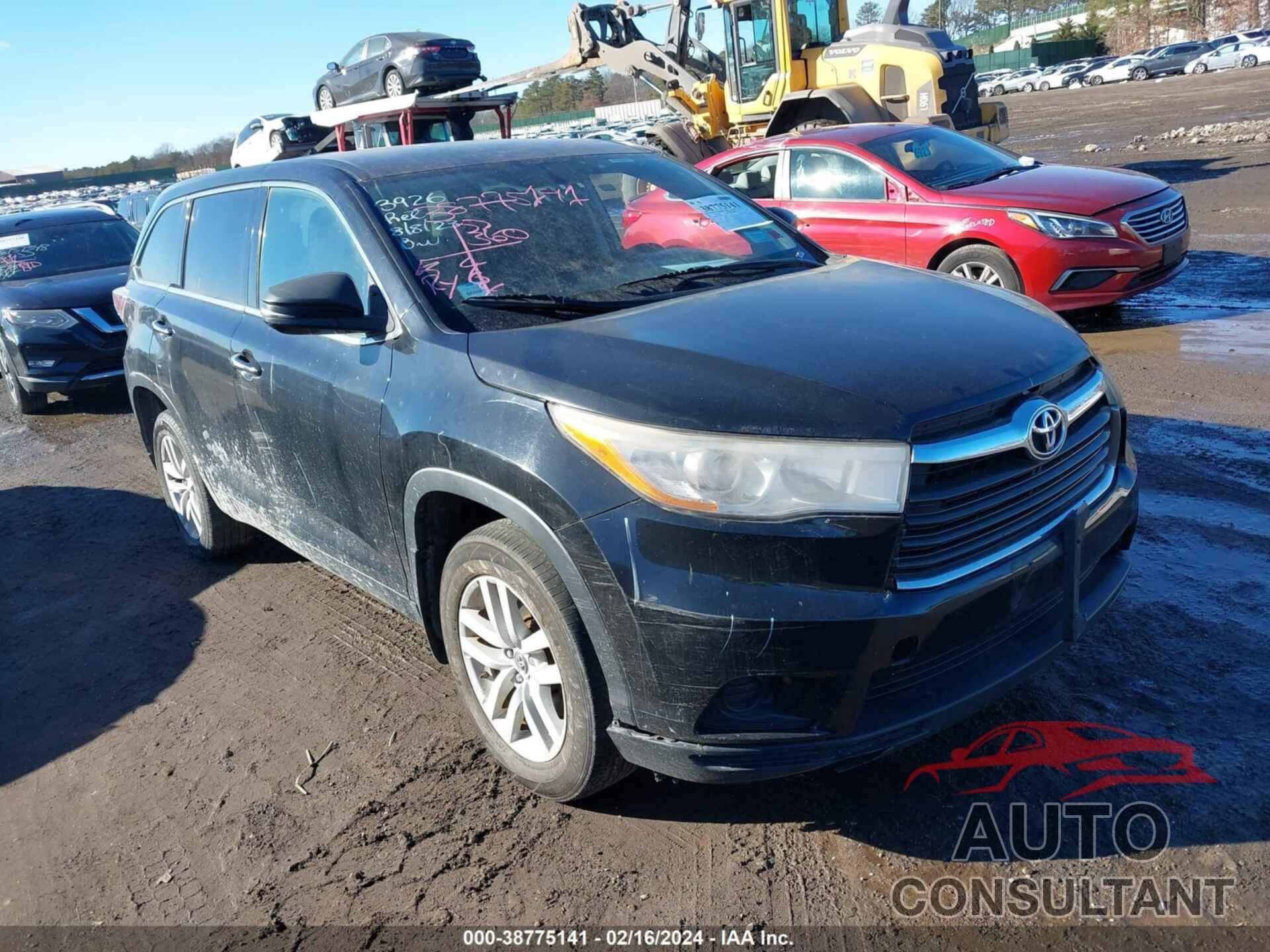 TOYOTA HIGHLANDER 2016 - 5TDZARFHXGS017238