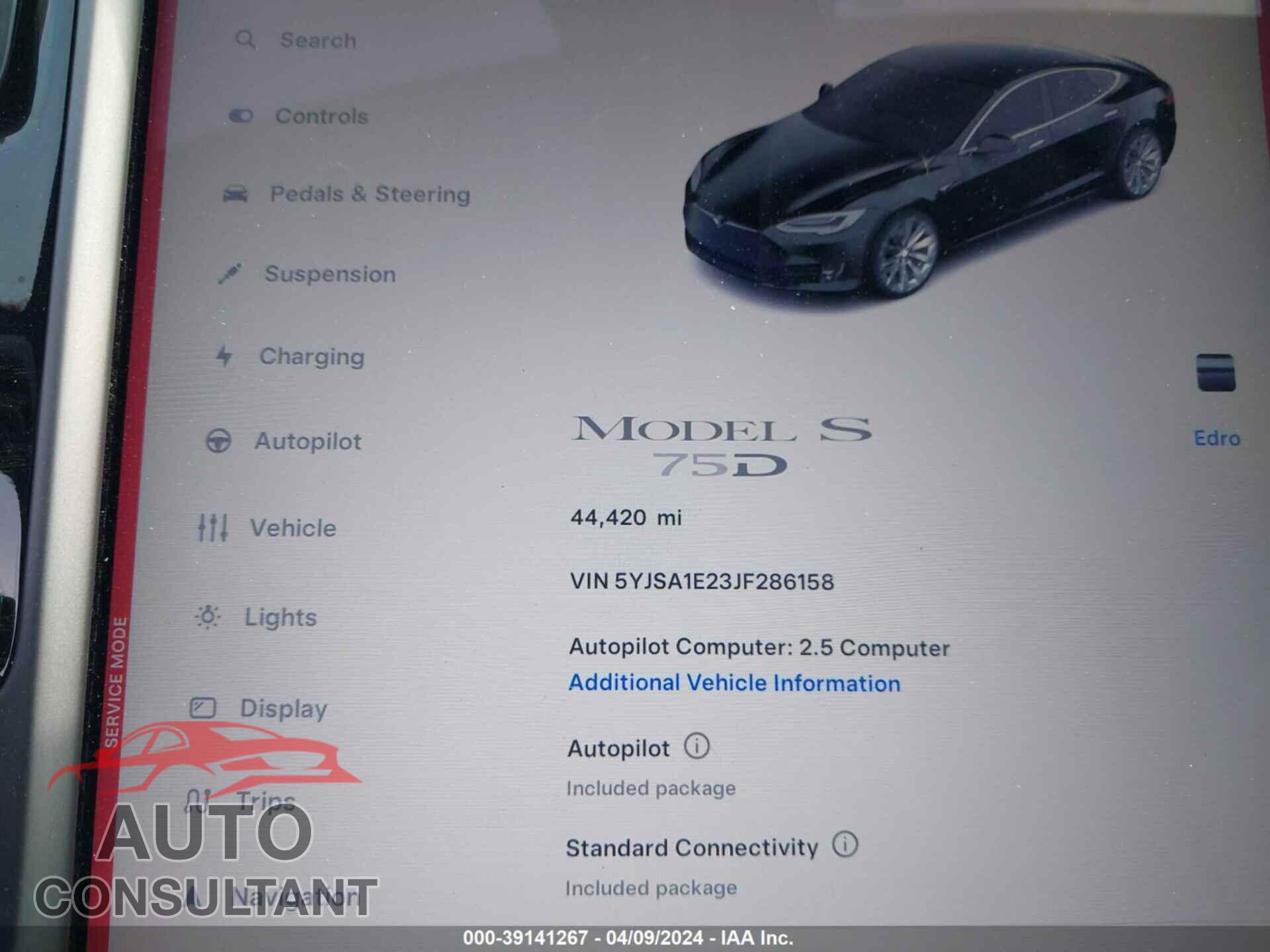 TESLA MODEL S 2018 - 5YJSA1E23JF286158