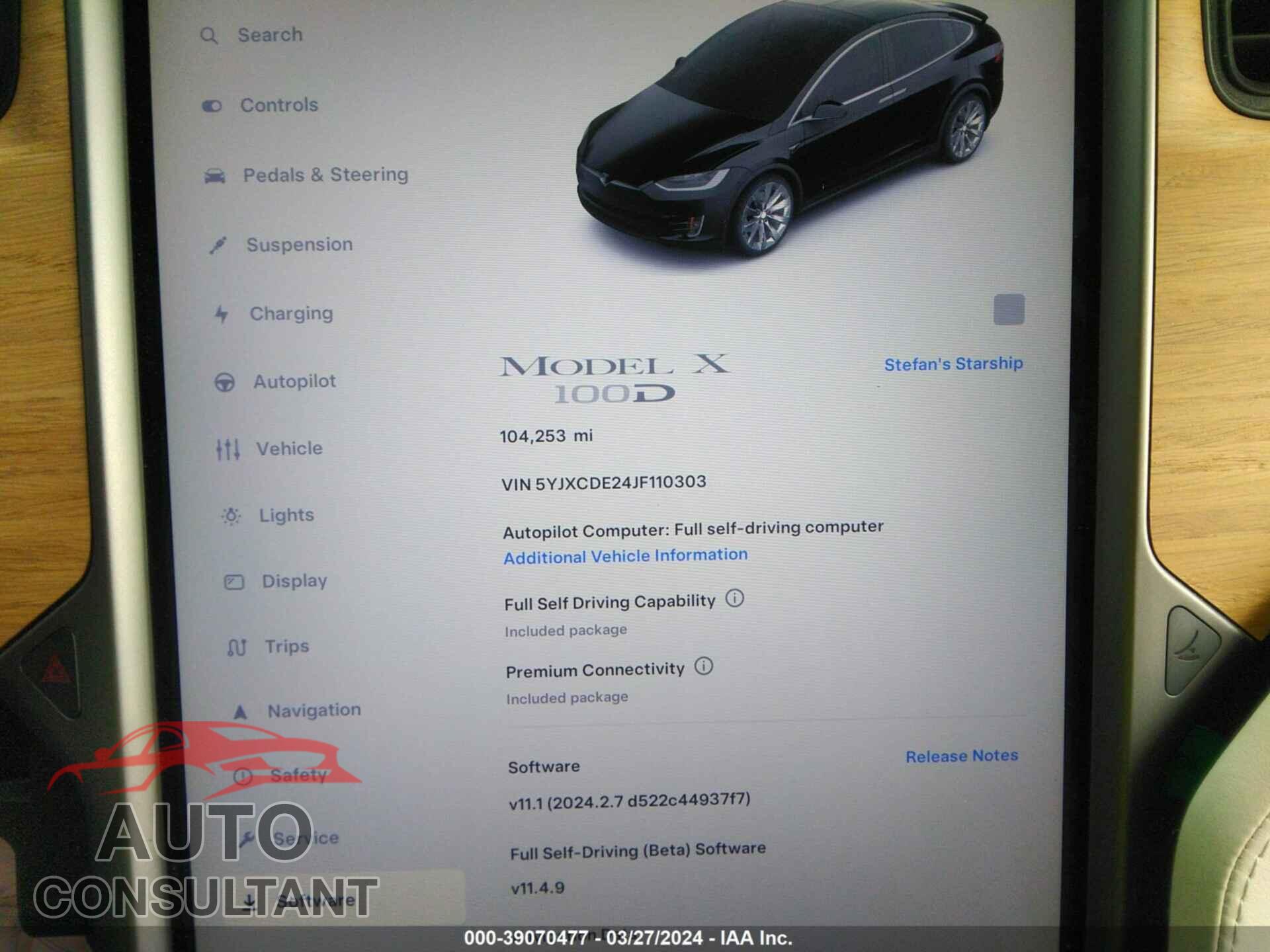 TESLA MODEL X 2018 - 5YJXCDE24JF110303