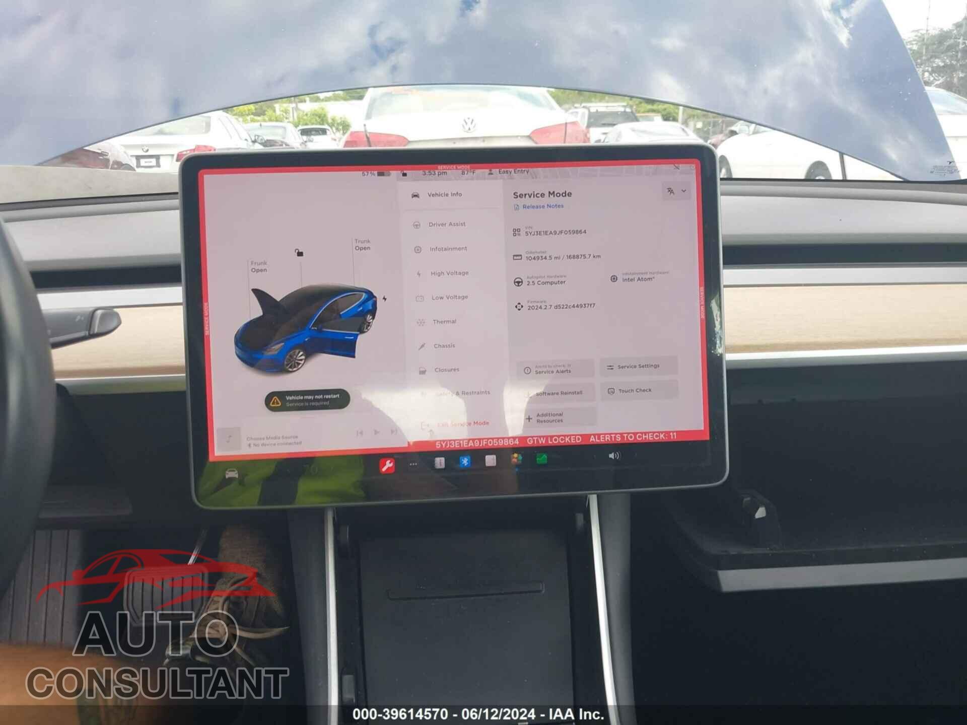 TESLA MODEL 3 2018 - 5YJ3E1EA9JF059864