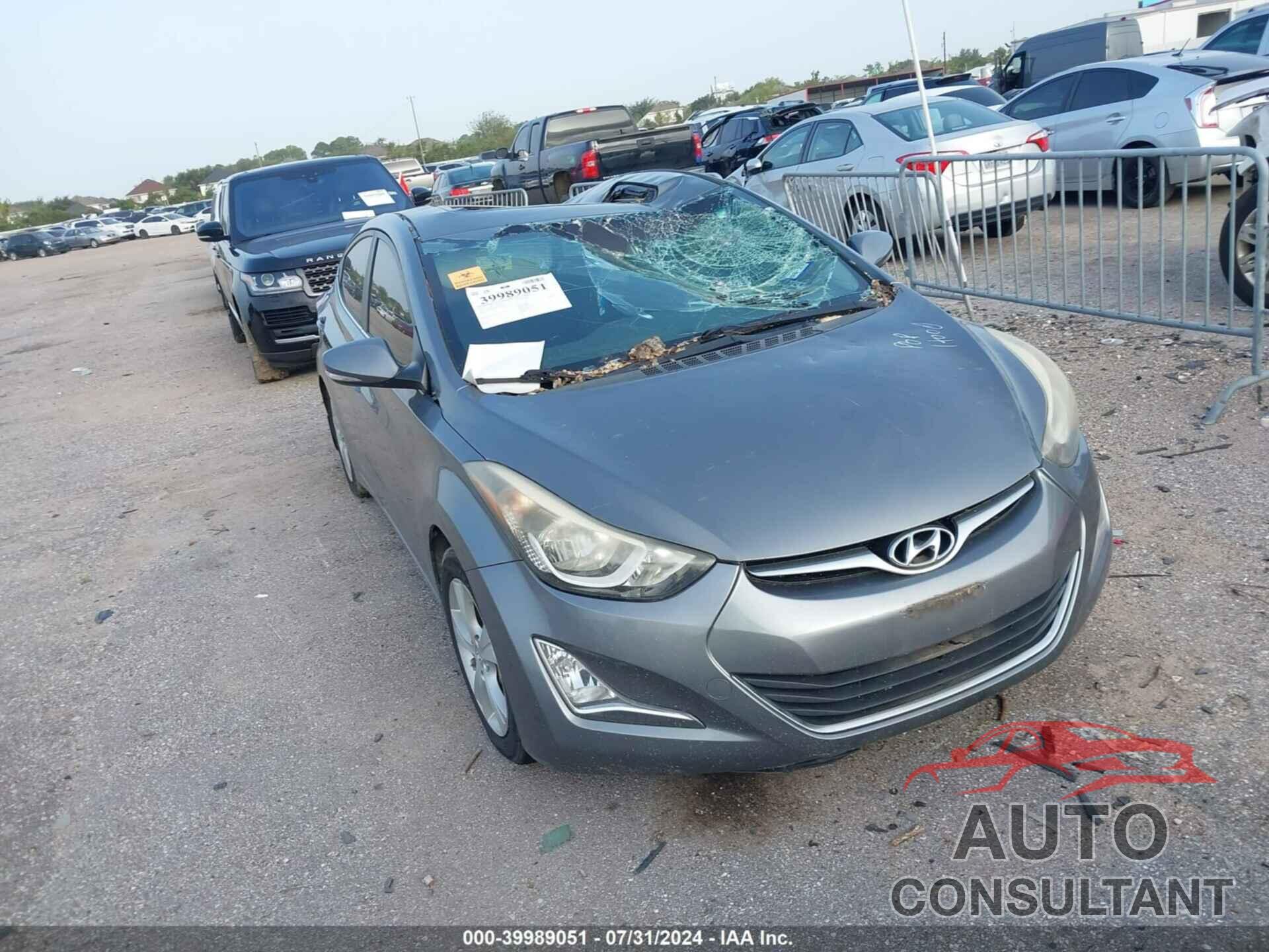 HYUNDAI ELANTRA 2016 - KMHDH4AE6GU604369