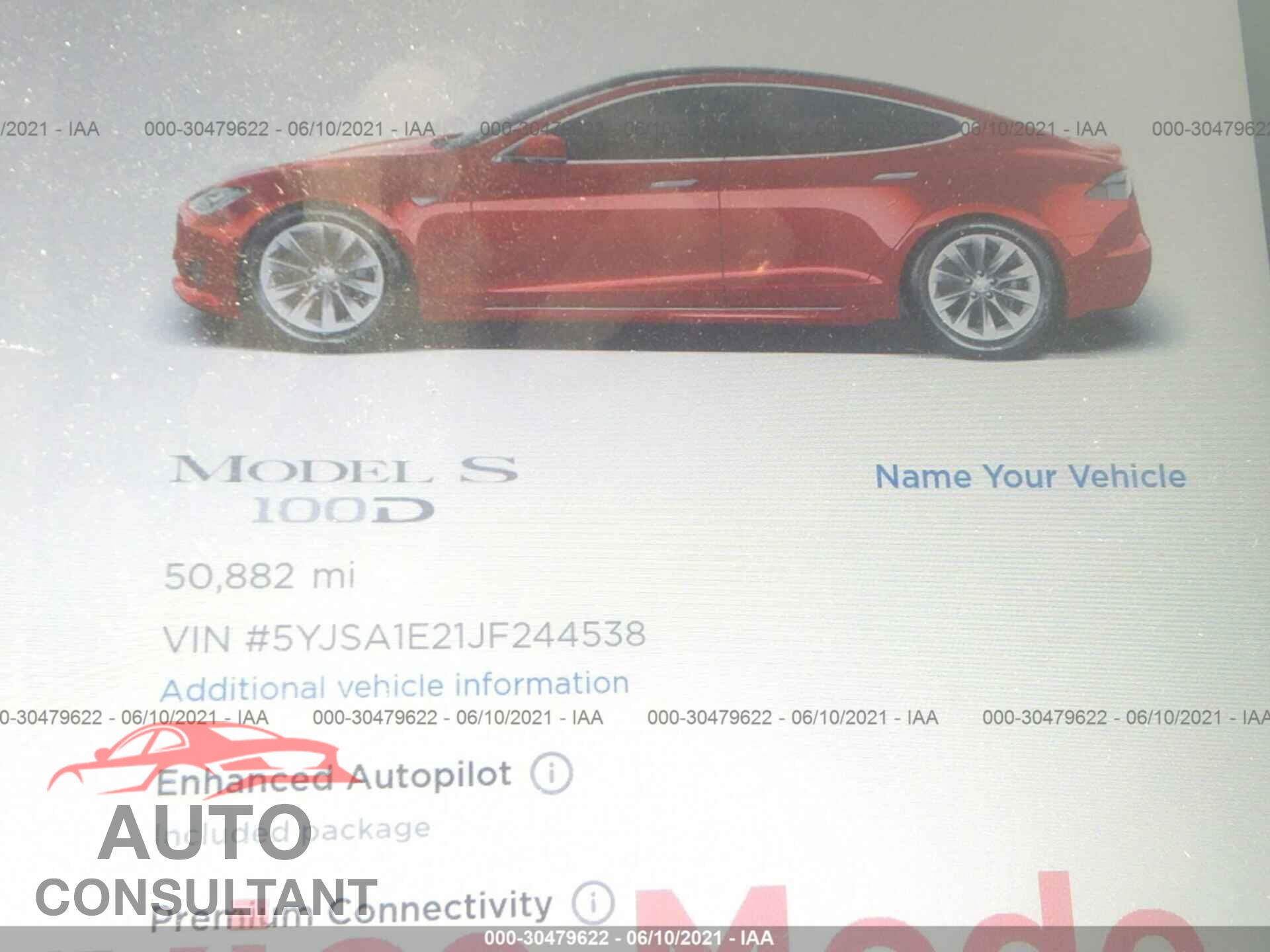 TESLA MODEL S 2018 - 5YJSA1E21JF244538