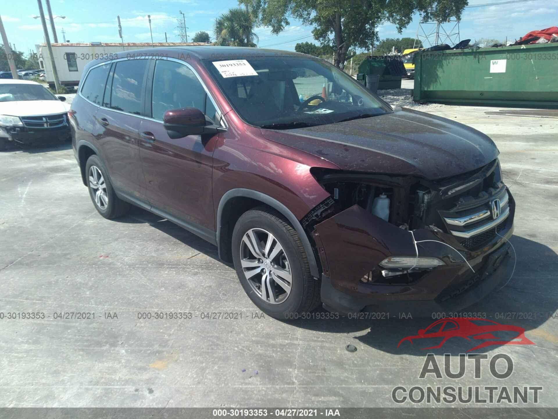 HONDA PILOT 2017 - 5FNYF5H5XHB037293