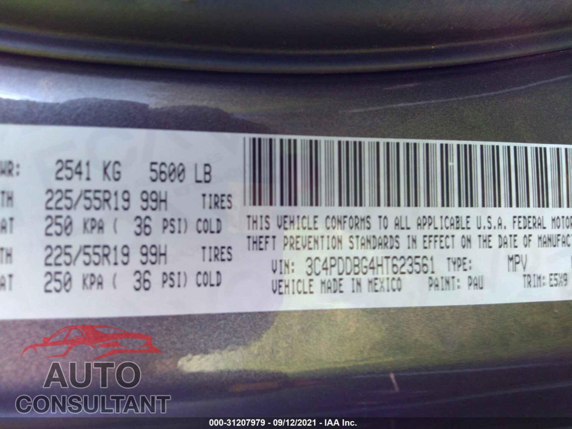 DODGE JOURNEY 2017 - 3C4PDDBG4HT623561