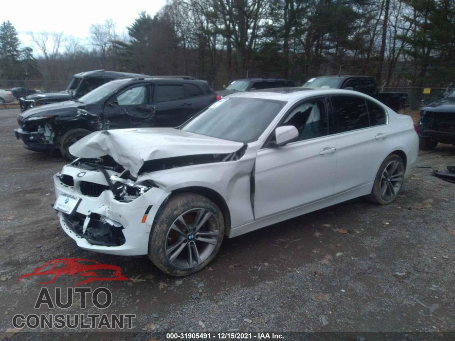 BMW 3 SERIES 2017 - WBA8D9G37HNU65415