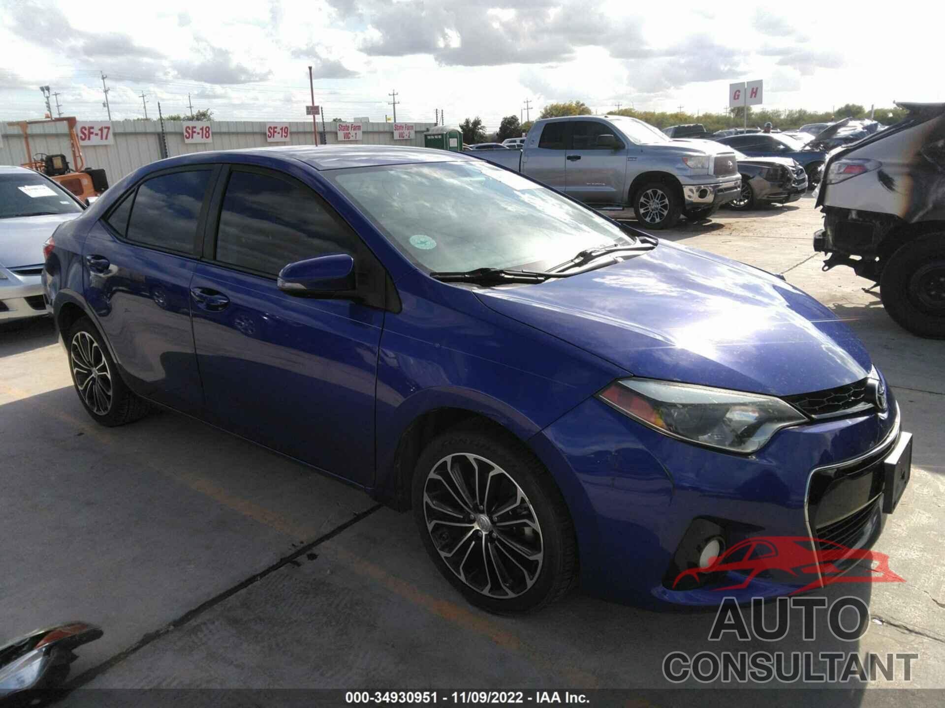 TOYOTA COROLLA 2016 - 5YFBURHE0GP401839