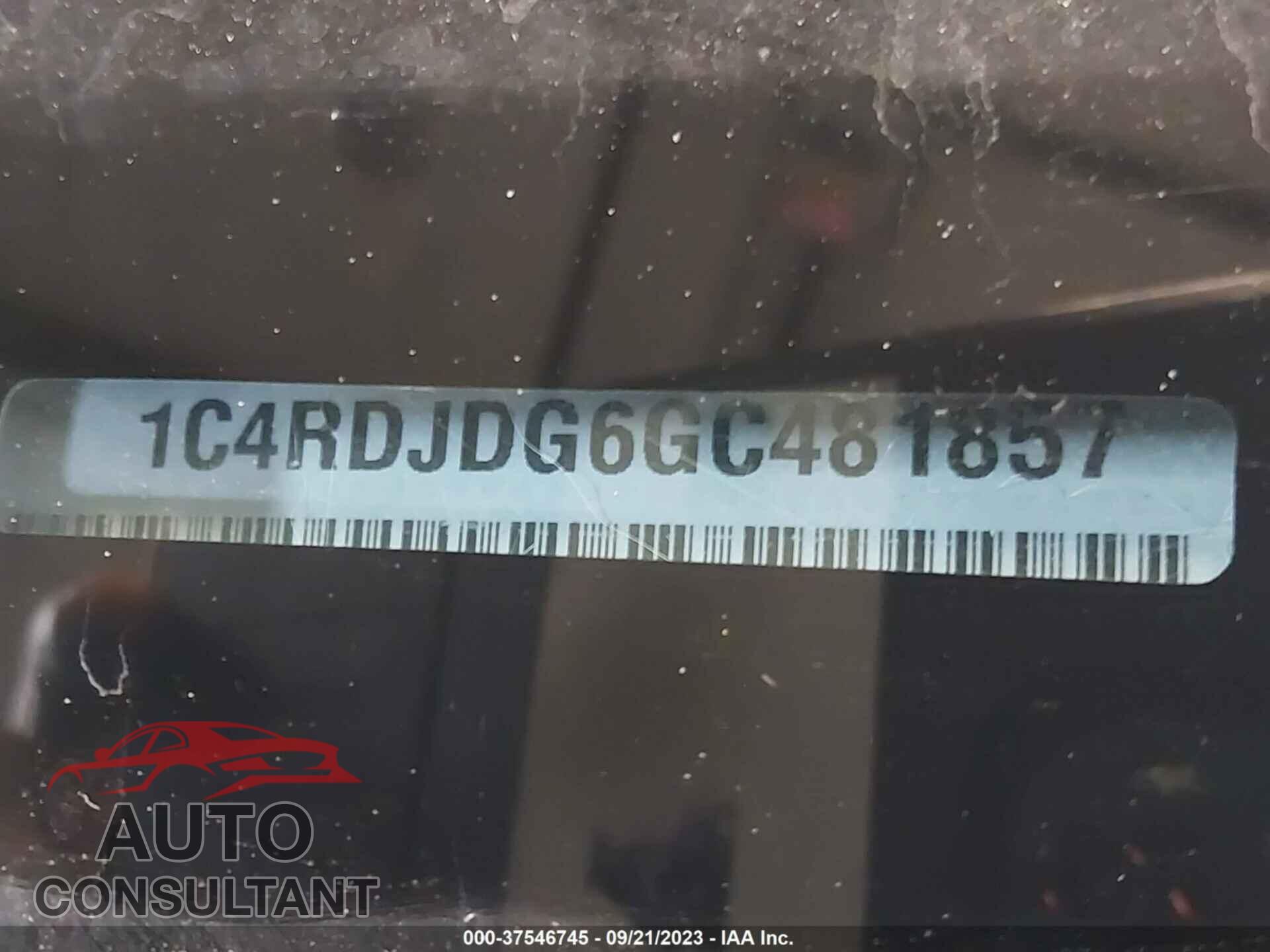 DODGE DURANGO 2016 - 1C4RDJDG6GC481857