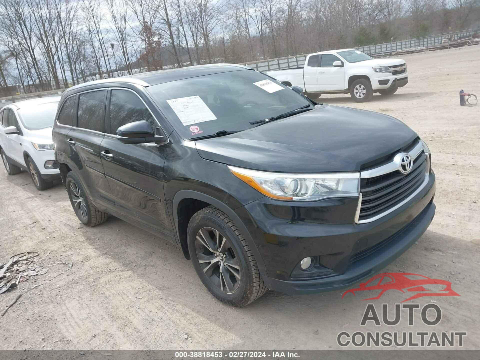 TOYOTA HIGHLANDER 2016 - 5TDJKRFH1GS325277