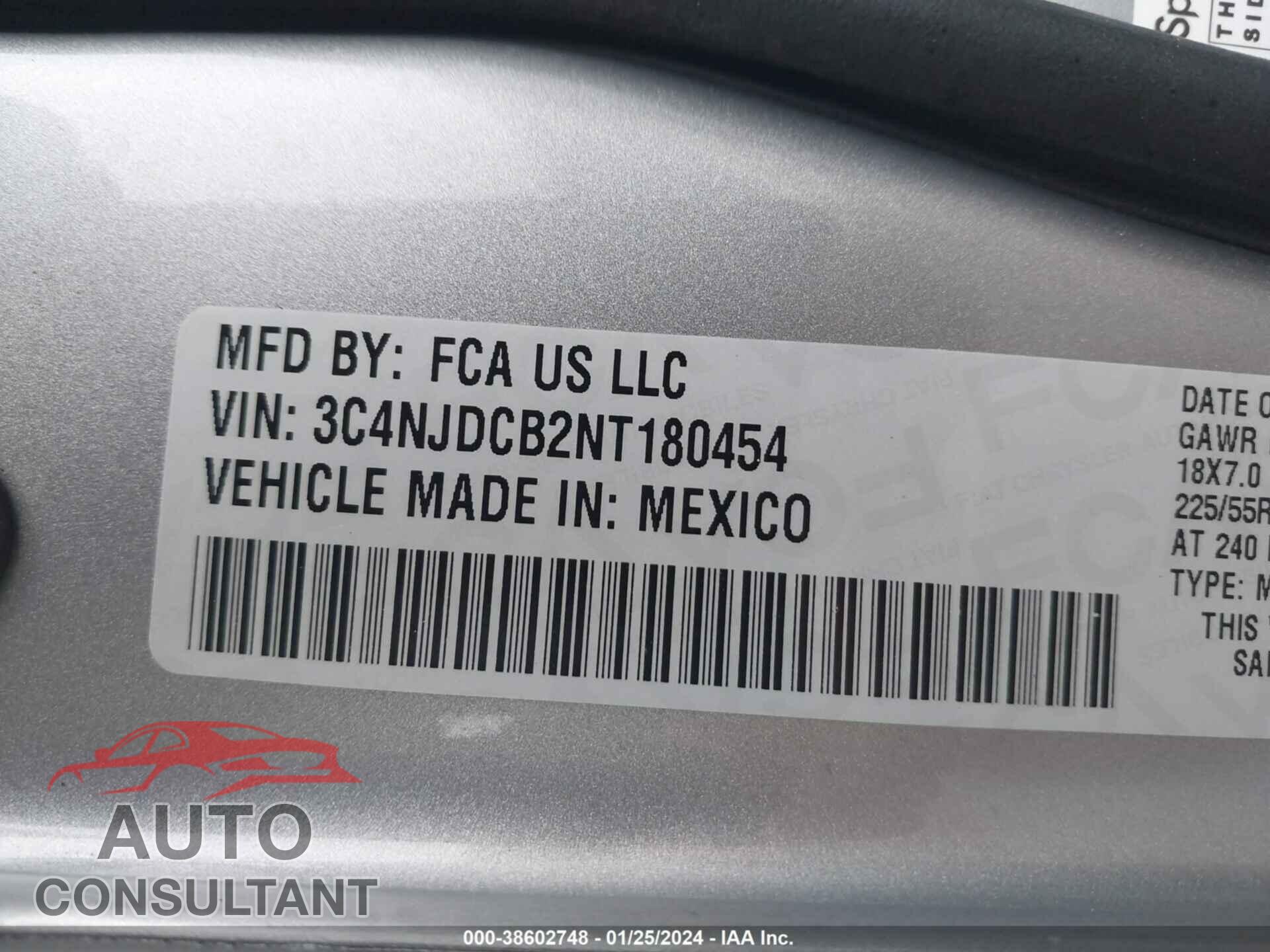 JEEP COMPASS 2022 - 3C4NJDCB2NT180454