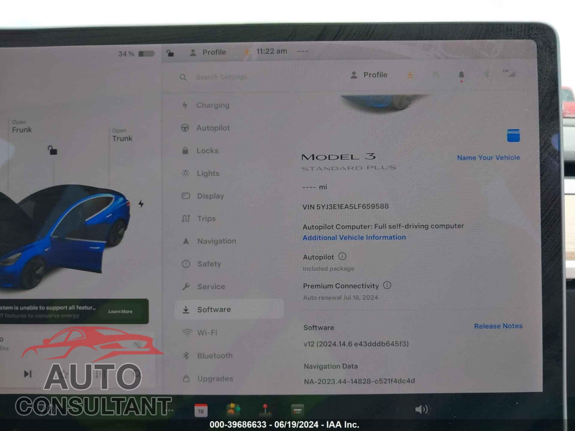 TESLA MODEL 3 2020 - 5YJ3E1EA5LF659588
