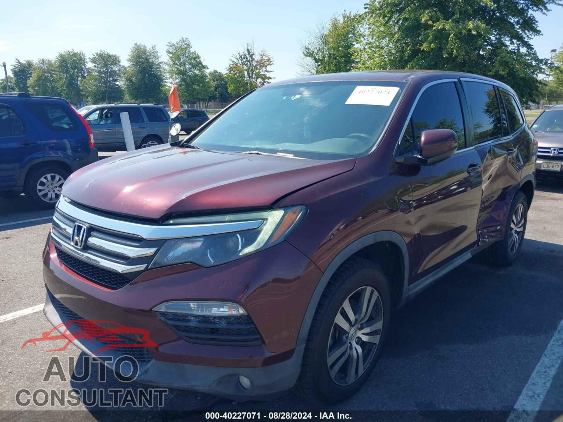 HONDA PILOT 2017 - 5FNYF5H36HB008193