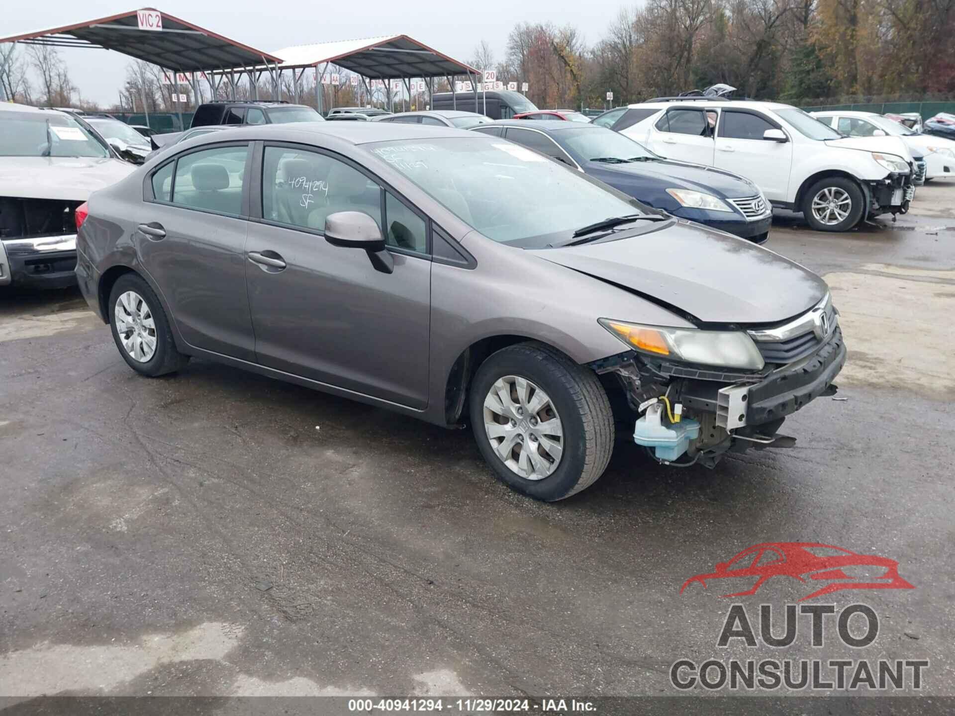 HONDA CIVIC 2012 - 19XFB2F56CE373879