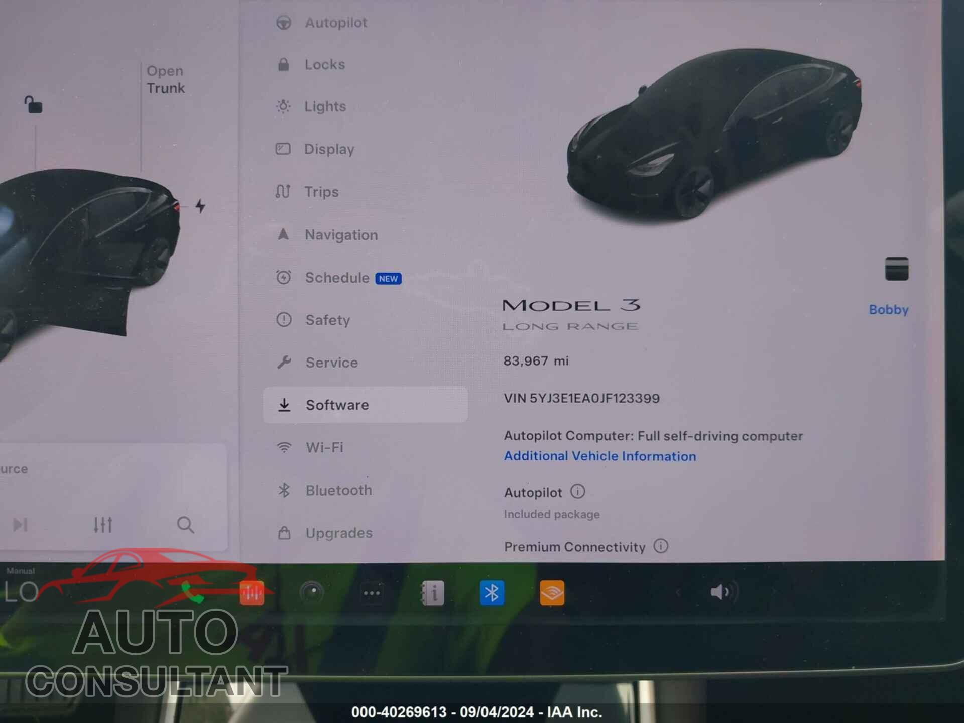 TESLA MODEL 3 2018 - 5YJ3E1EA0JF123399