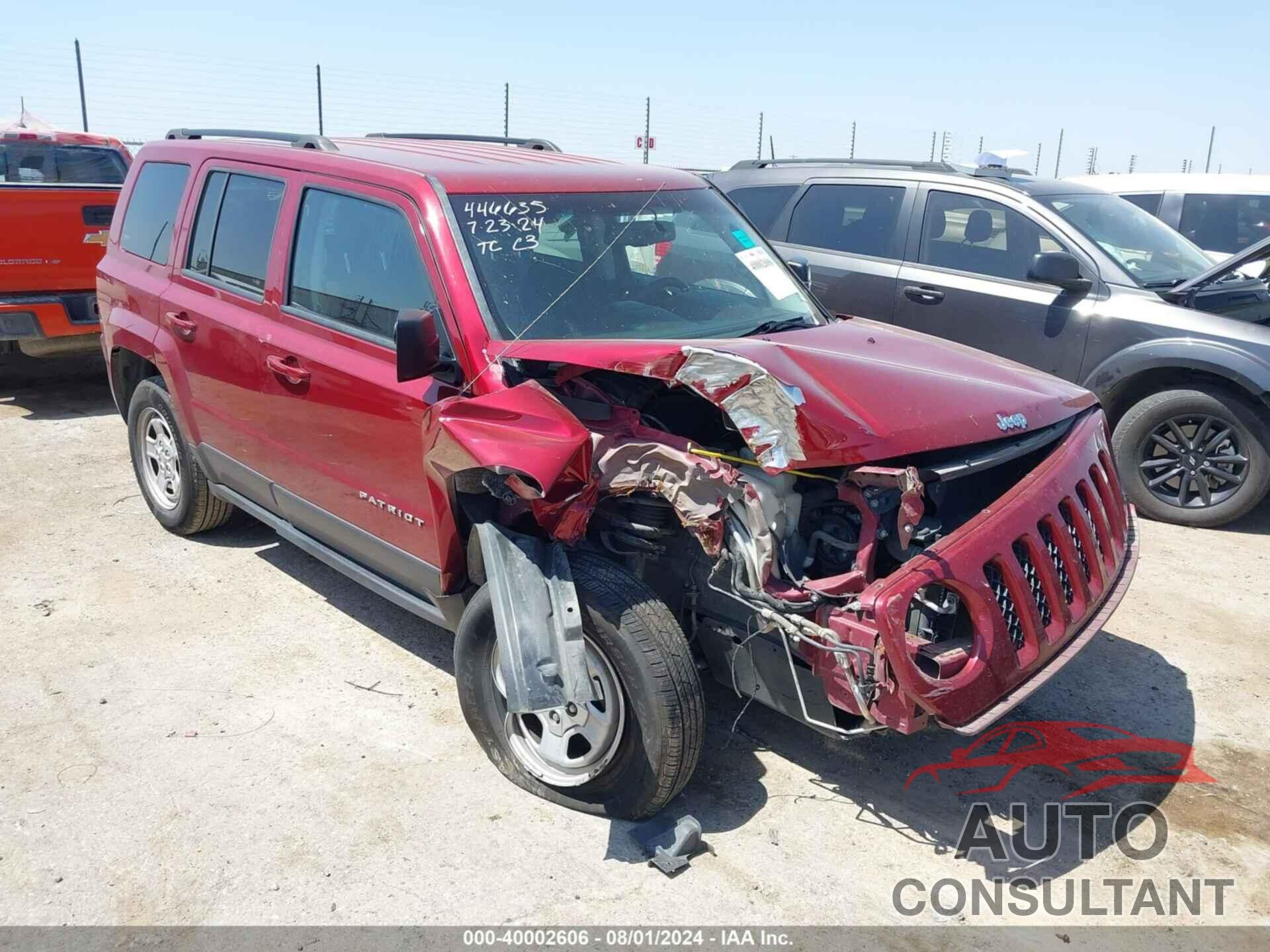 JEEP PATRIOT 2016 - 1C4NJPBA6GD810611