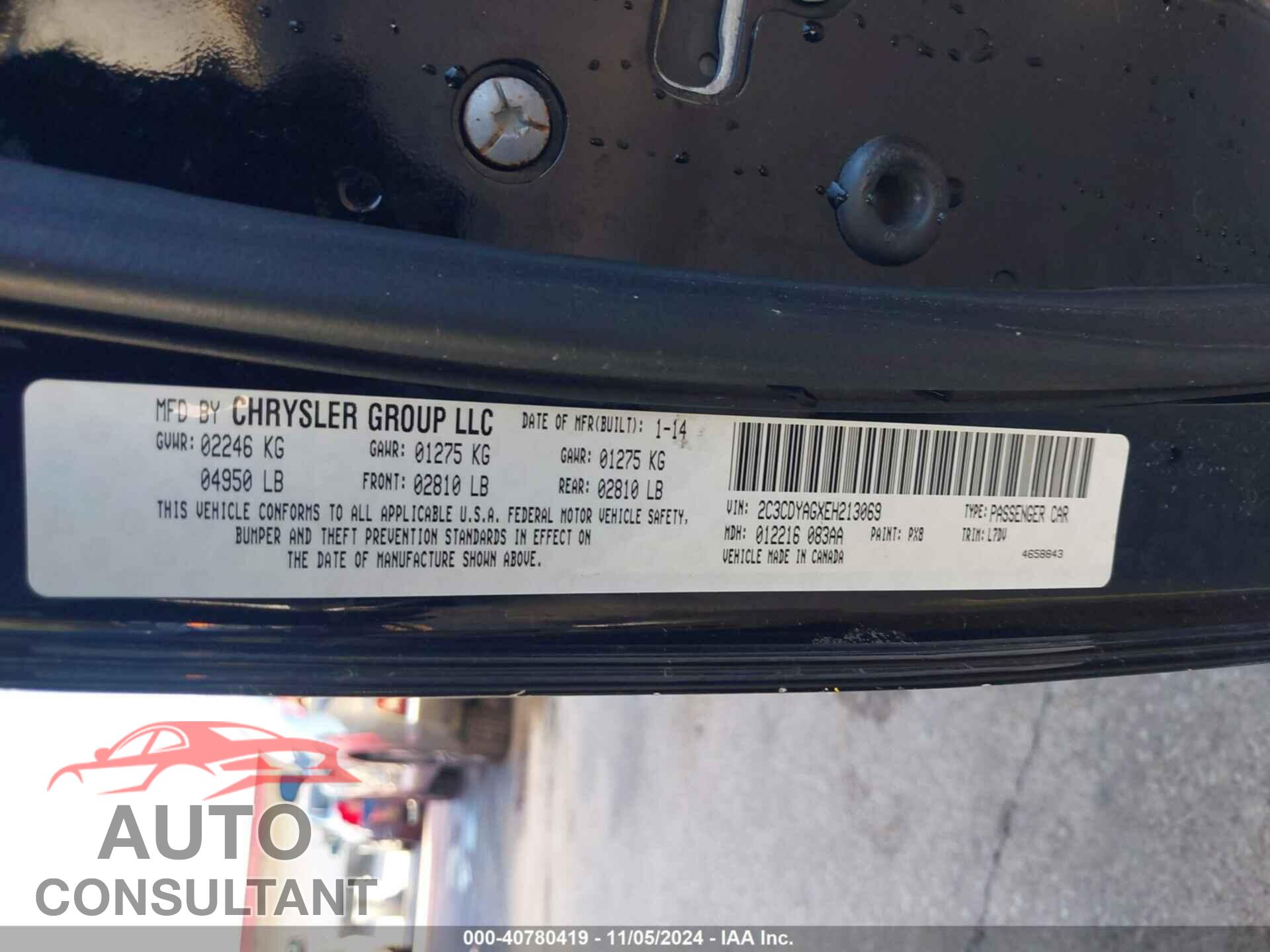 DODGE CHALLENGER 2014 - 2C3CDYAGXEH213069