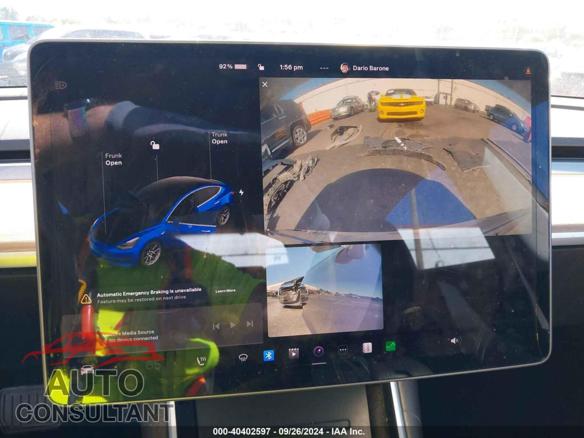TESLA MODEL 3 2018 - 5YJ3E1EB3JF120392