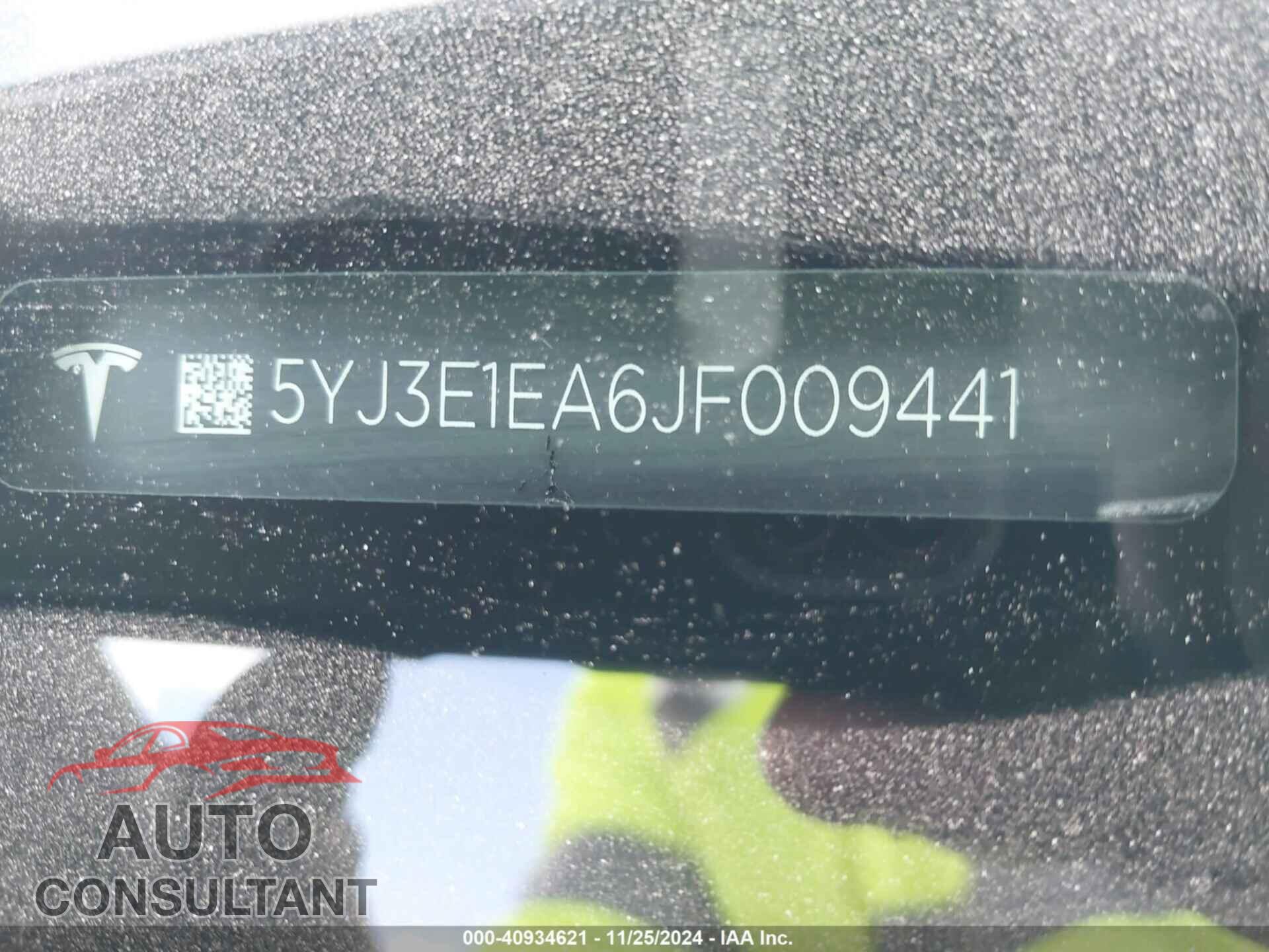 TESLA MODEL 3 2018 - 5YJ3E1EA6JF009441