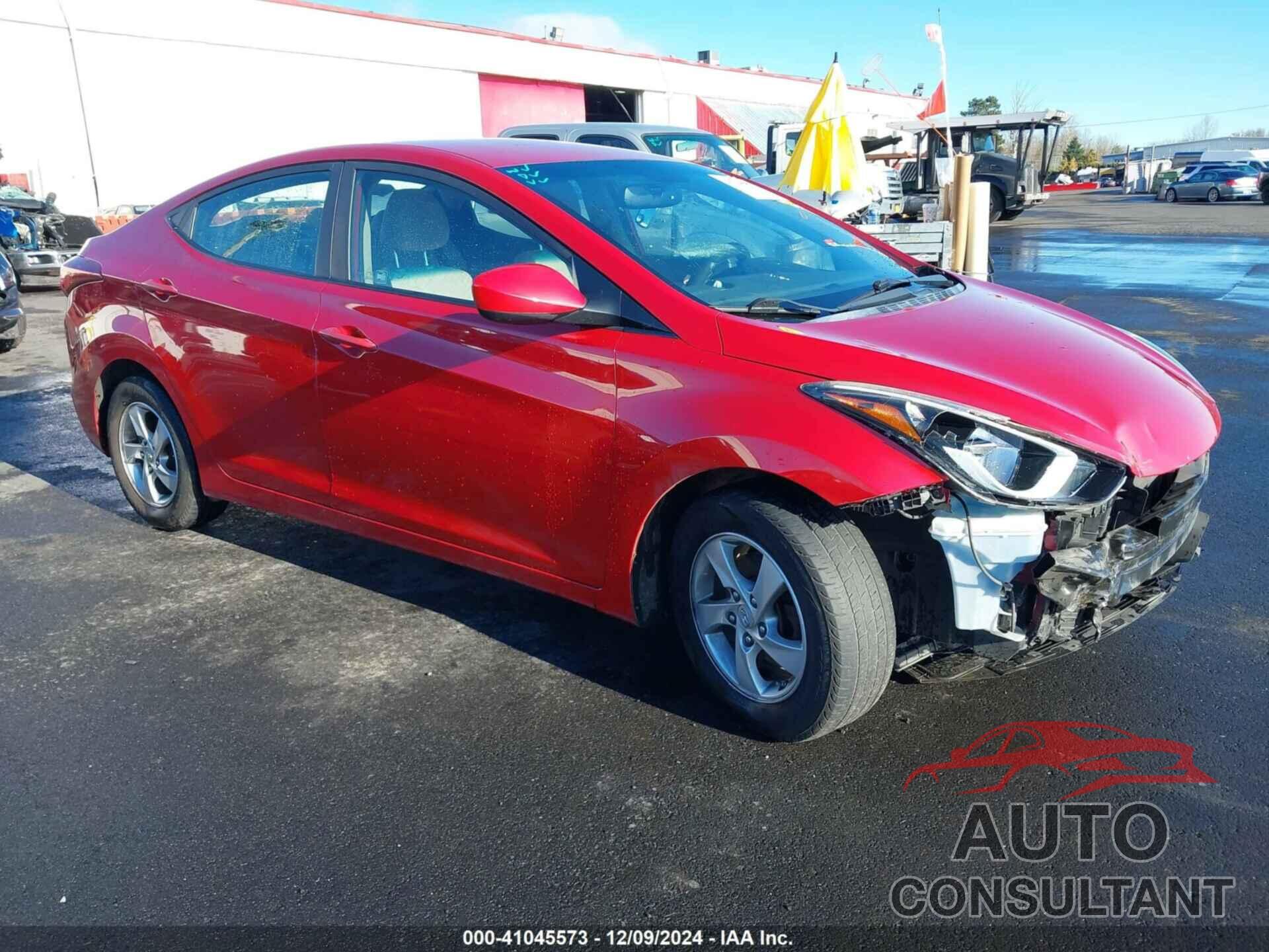 HYUNDAI ELANTRA 2015 - KMHDH4AE1FU458106