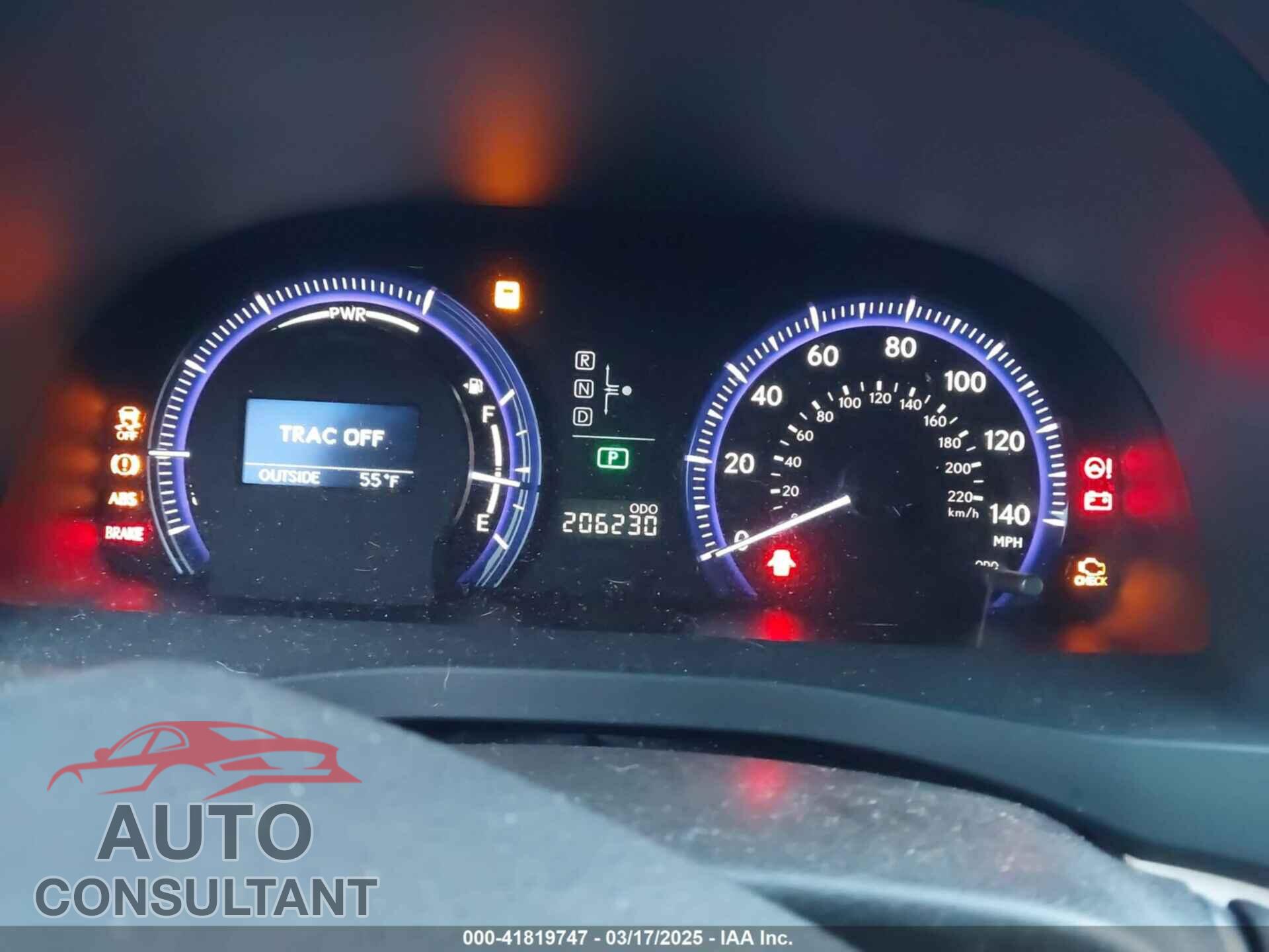LEXUS HS 250H 2011 - JTHBB1BA6B2043942
