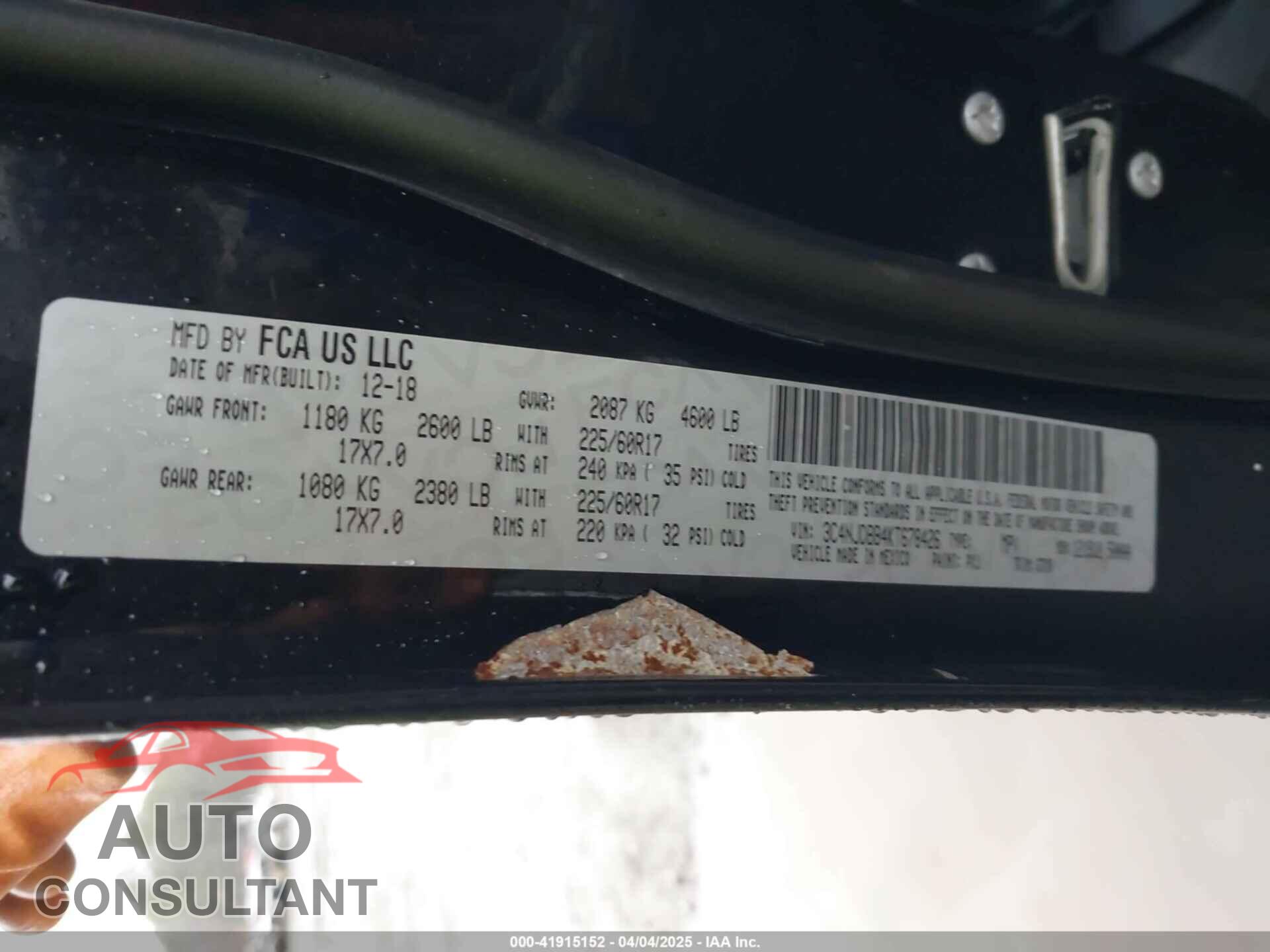JEEP COMPASS 2019 - 3C4NJDBB4KT678426