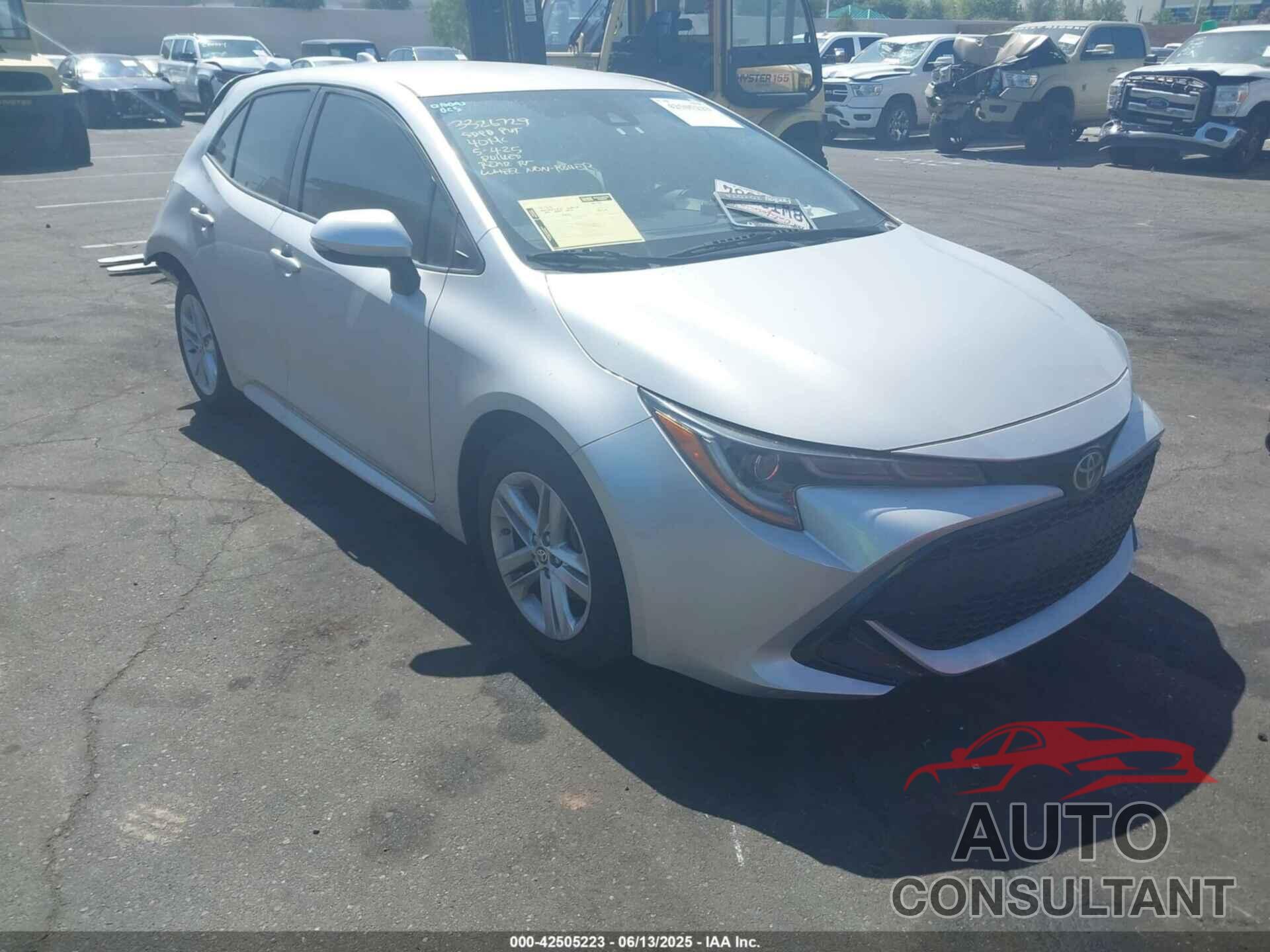 TOYOTA COROLLA 2019 - JTNK4RBE0K3045768
