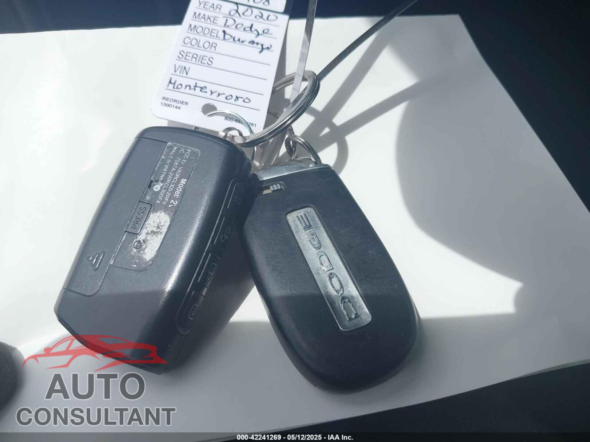 DODGE DURANGO 2020 - 1C4SDJCTXLC146417