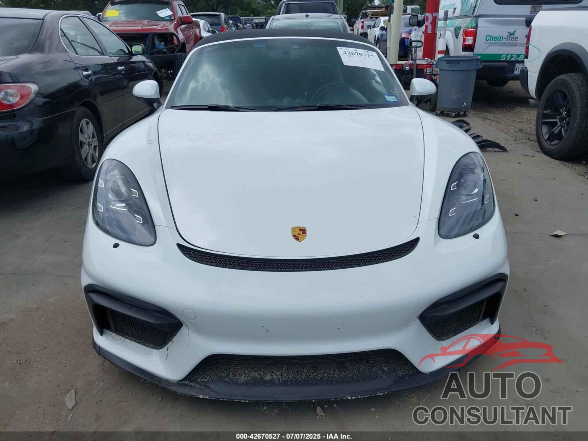 PORSCHE 718 SPYDER 2021 - WP0CC2A89MS240128