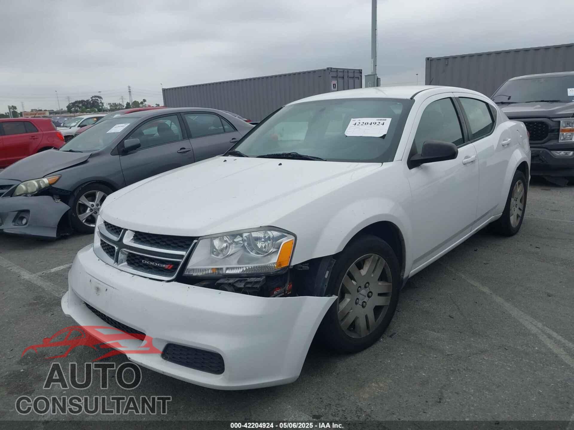 DODGE AVENGER 2012 - 1C3CDZAB6CN220681