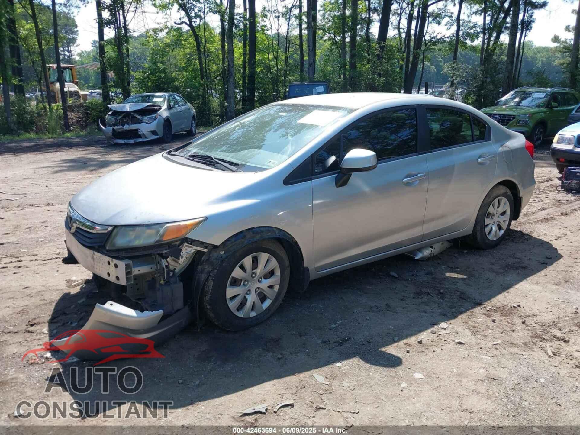 HONDA CIVIC 2012 - 19XFB2F57CE081626