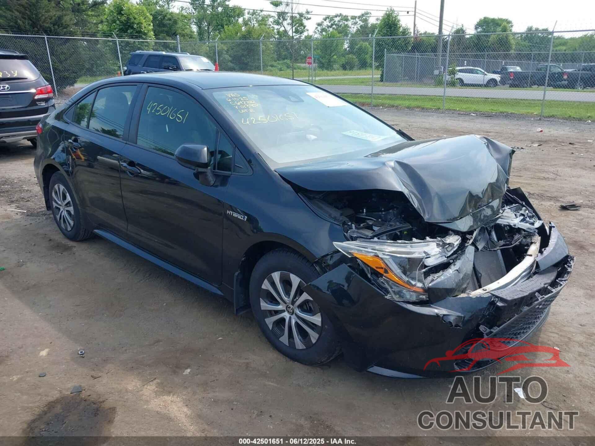 TOYOTA COROLLA 2021 - JTDEAMDE4MJ013902