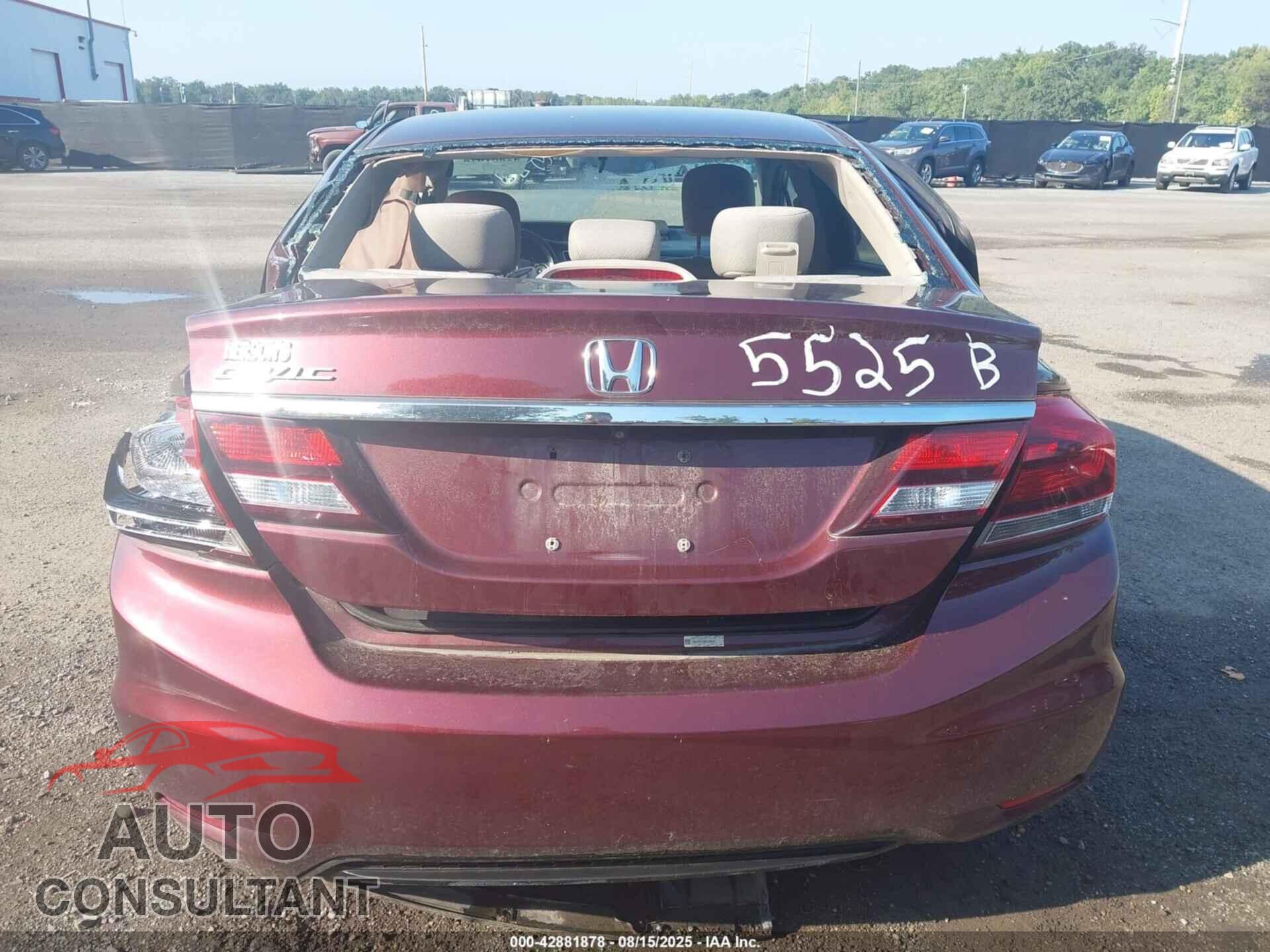 HONDA CIVIC 2013 - 19XFB2F85DE225525