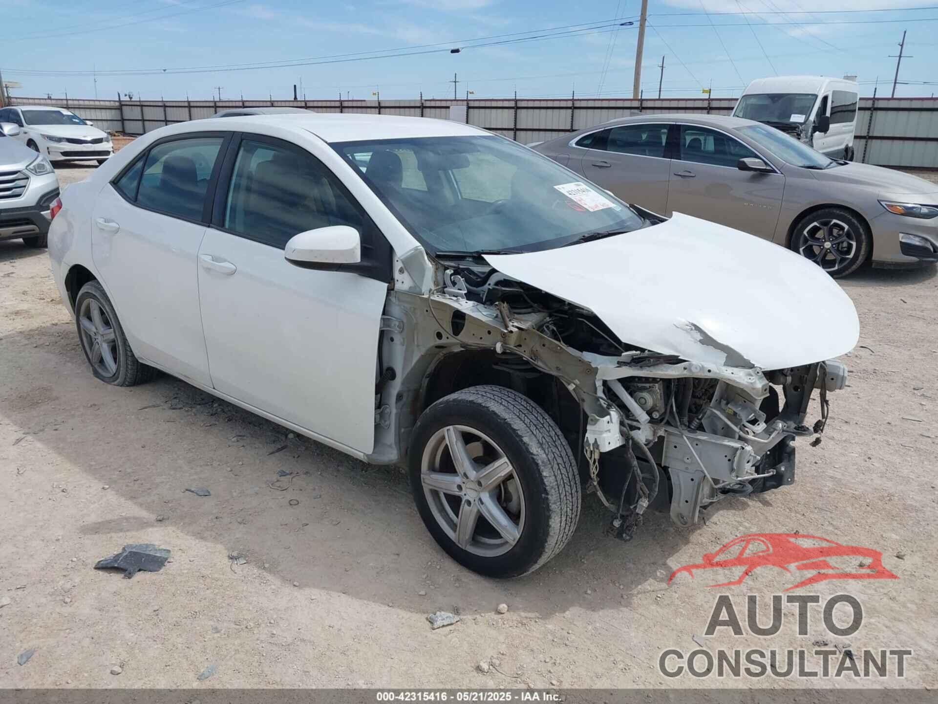 TOYOTA COROLLA 2016 - 5YFBURHE5GP404297