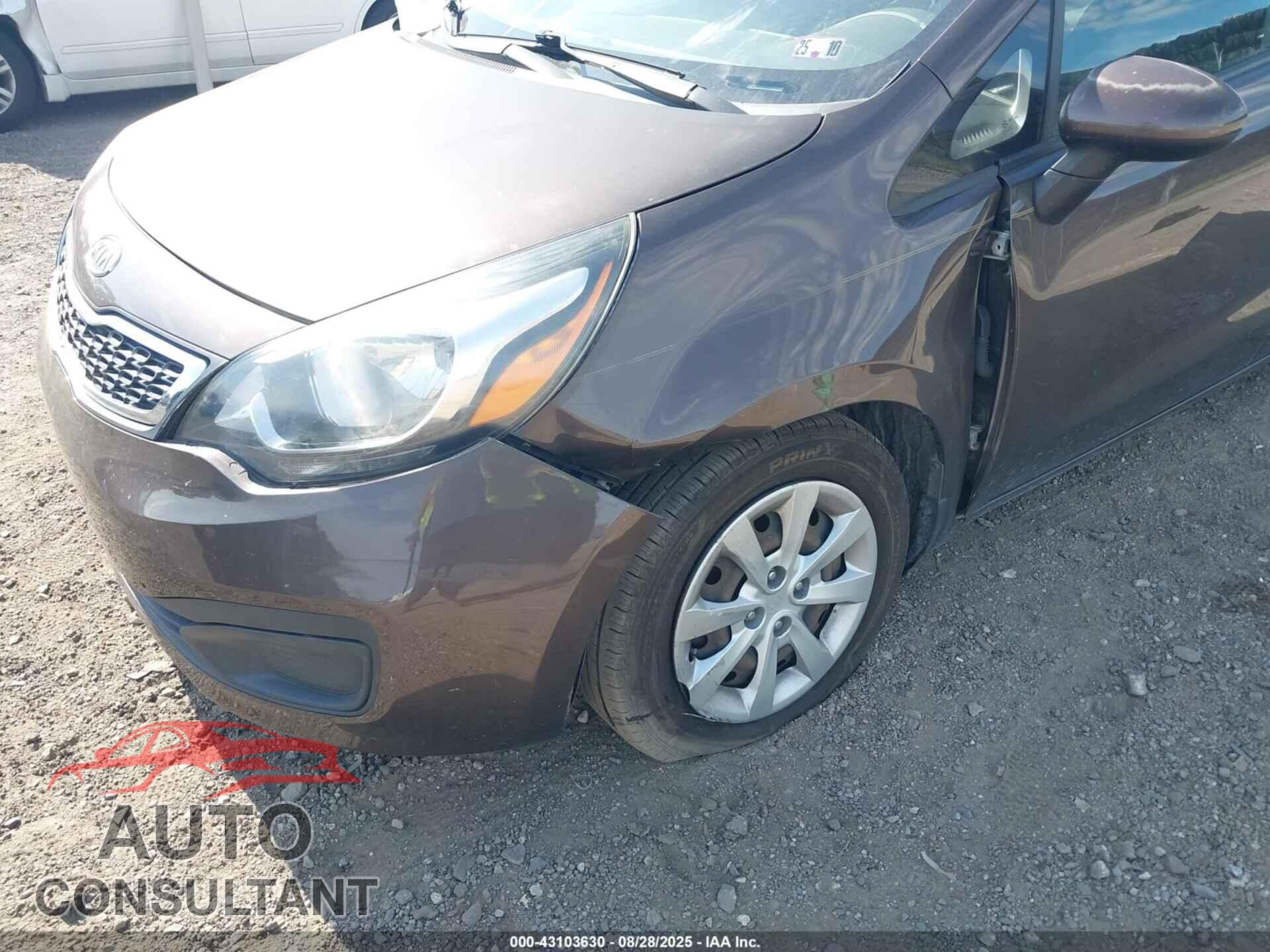 KIA RIO 2012 - KNADN4A37C6058155