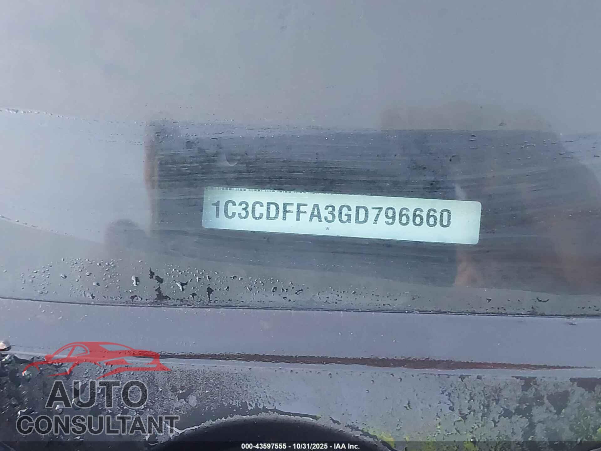 DODGE DART 2016 - 1C3CDFFA3GD796660