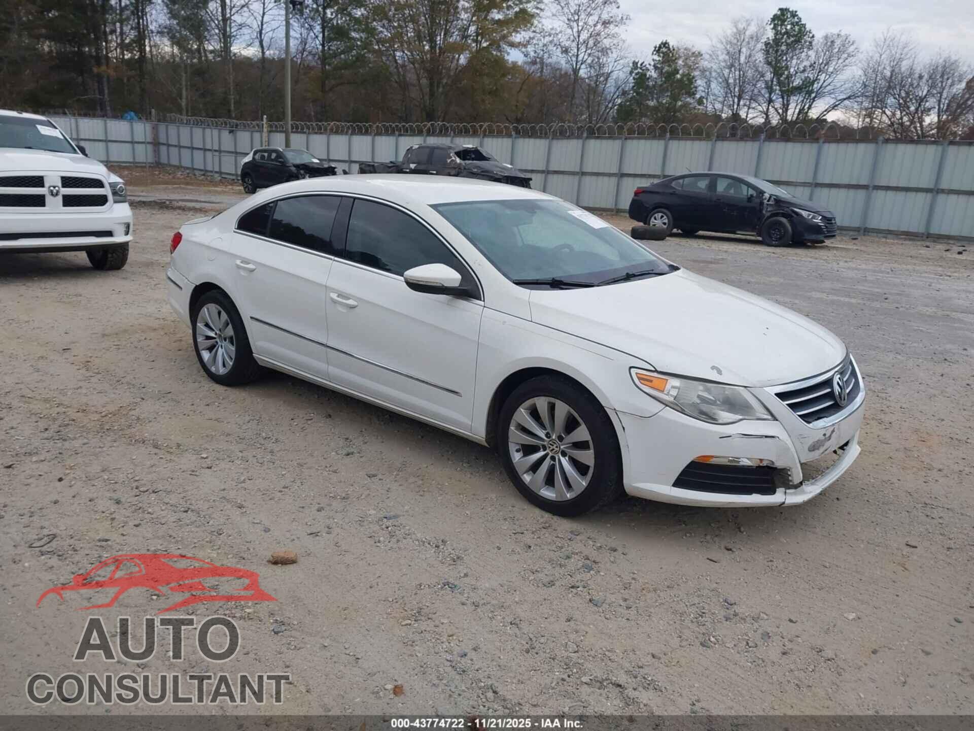 VOLKSWAGEN CC 2012 - WVWMP7AN6CE536121