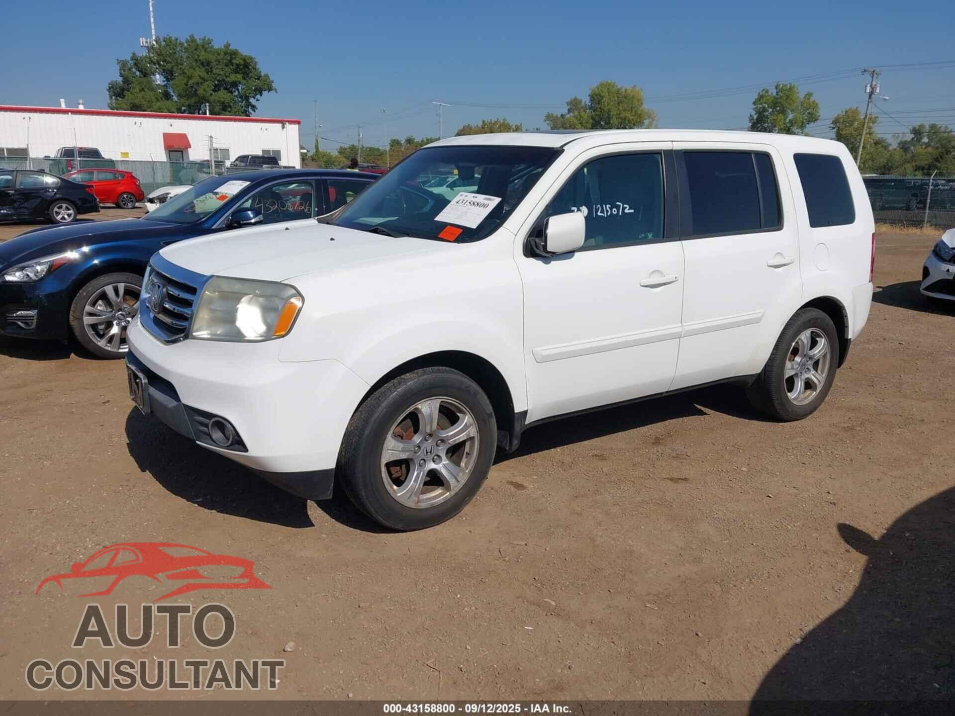 HONDA PILOT 2012 - 5FNYF4H56CB059083