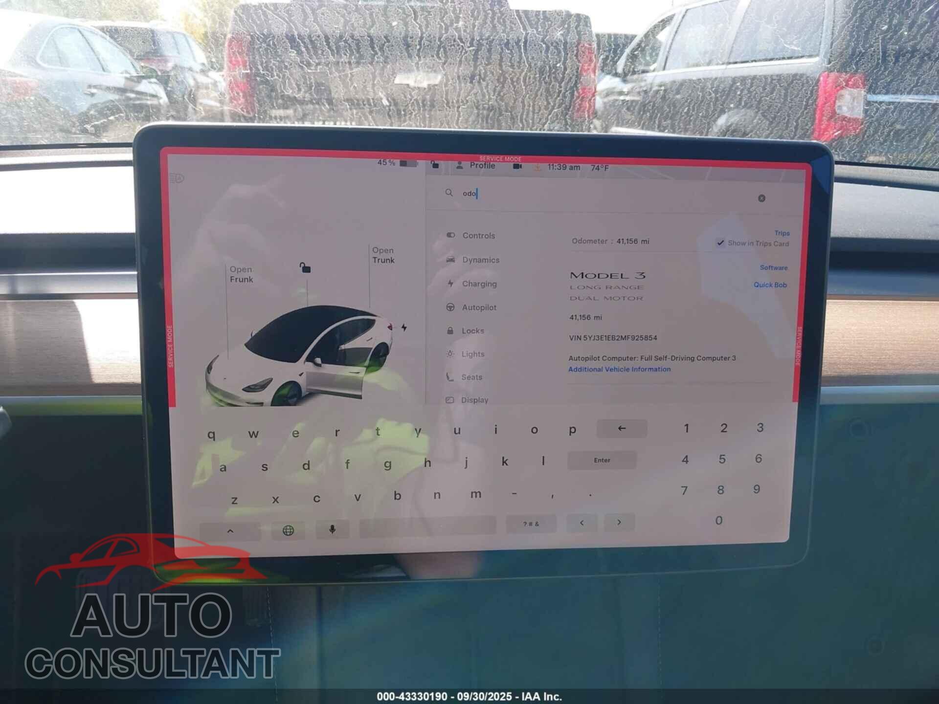 TESLA MODEL 3 2021 - 5YJ3E1EB2MF925854