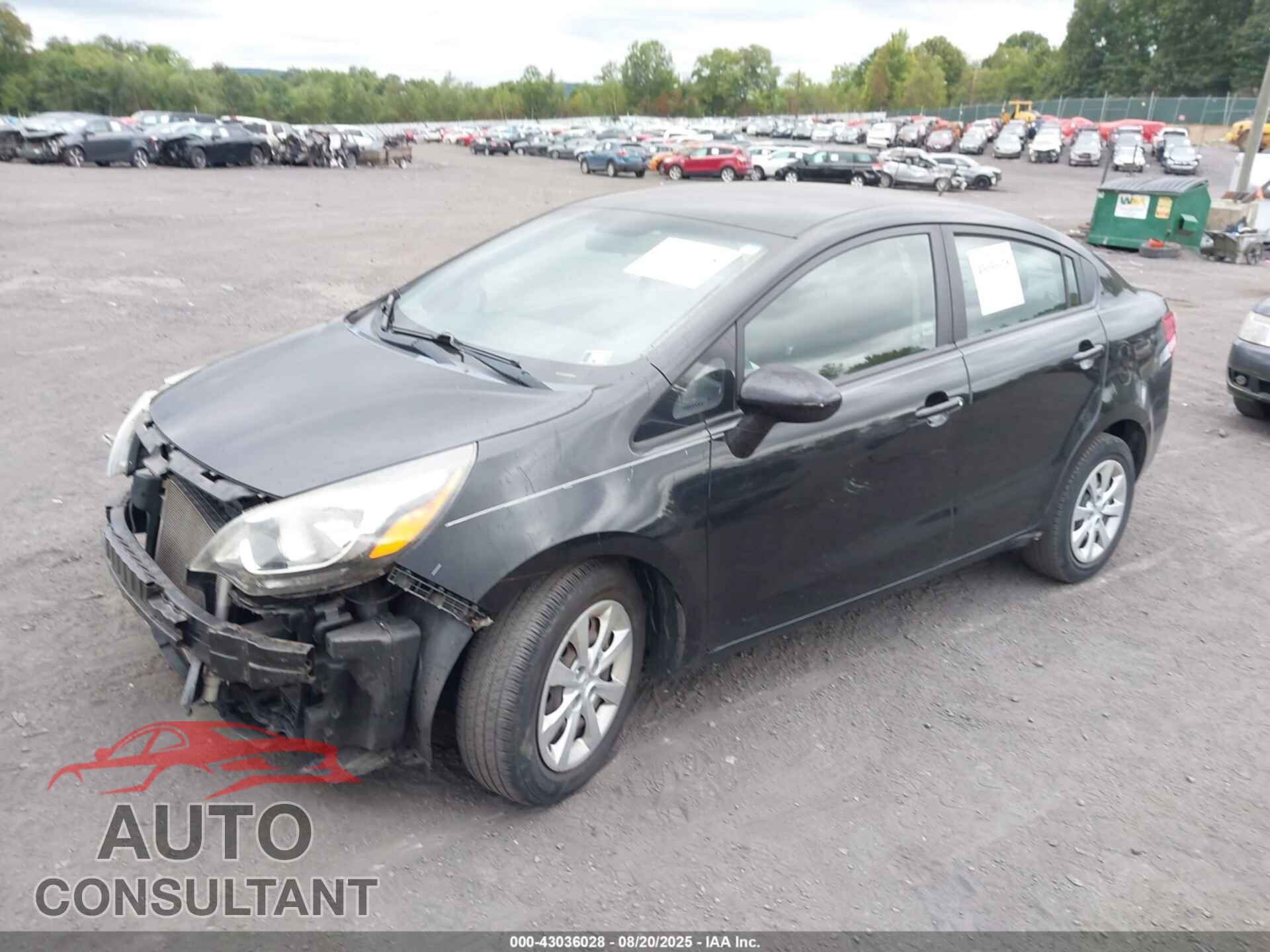 KIA RIO 2012 - KNADN4A3XC6045397