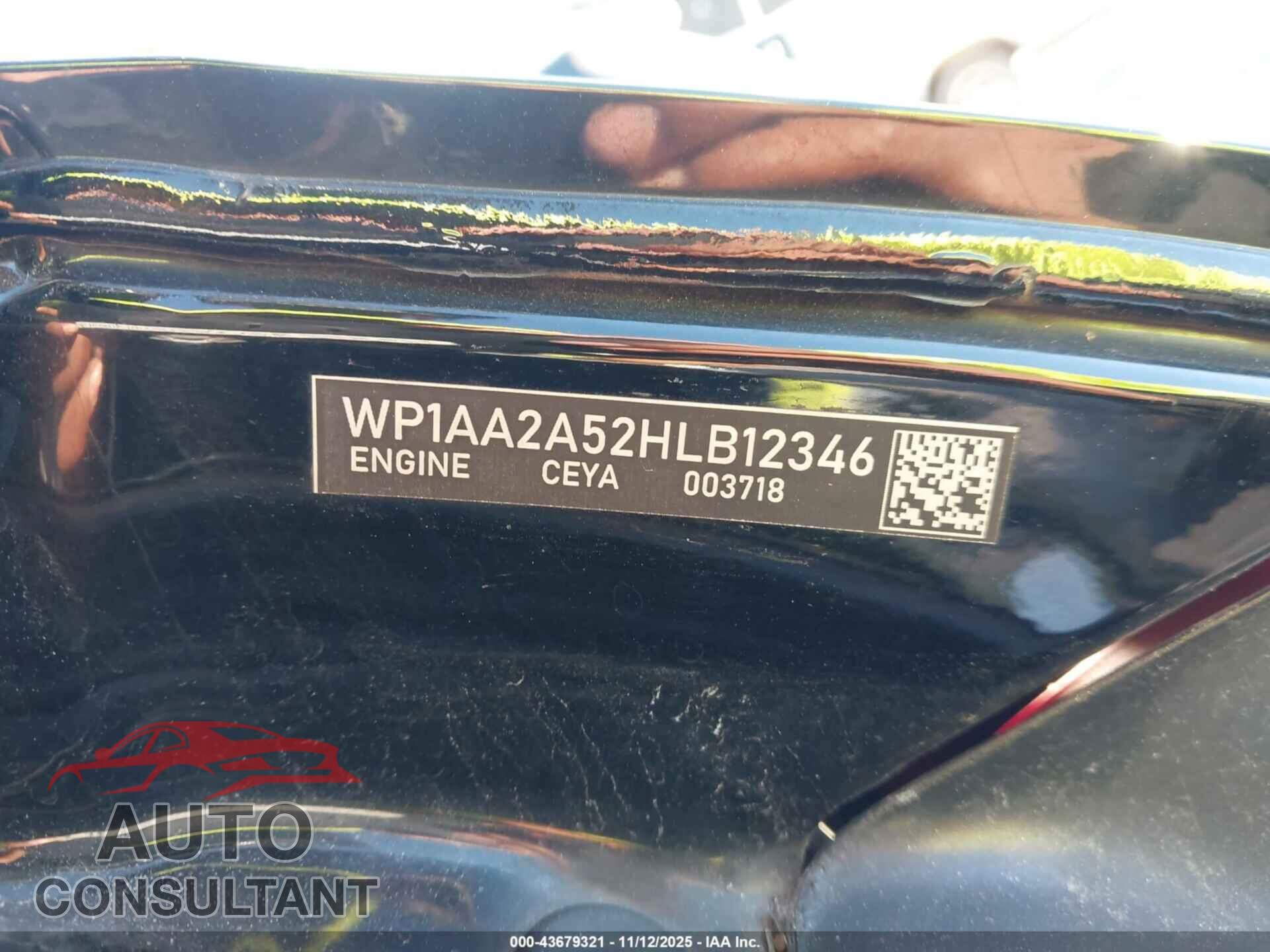 PORSCHE MACAN 2017 - WP1AA2A58HLB04204