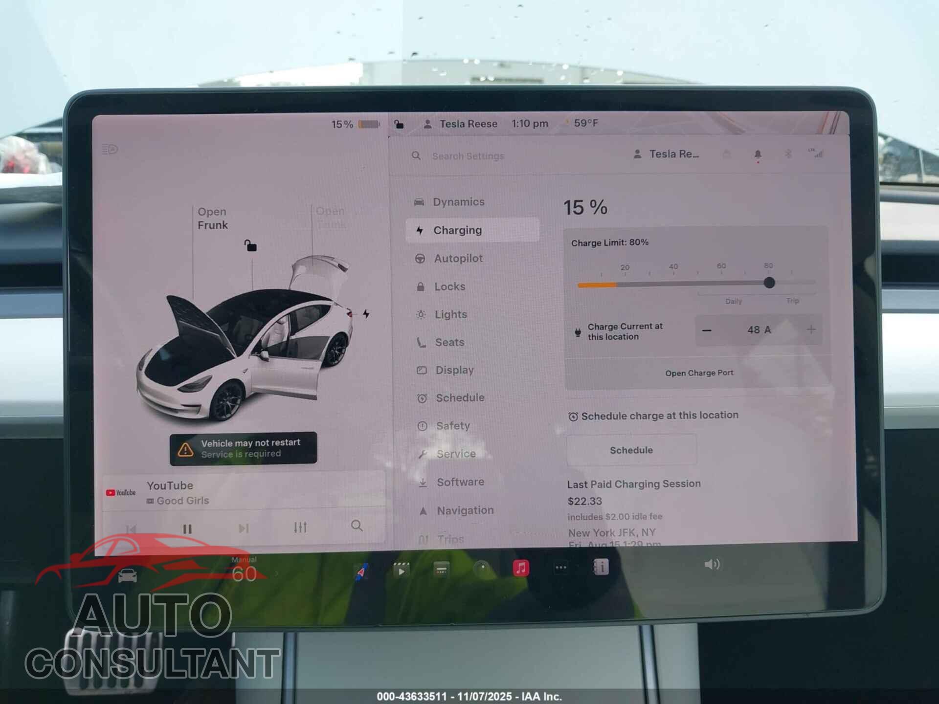 TESLA MODEL 3 2018 - 5YJ3E1EB8JF096820