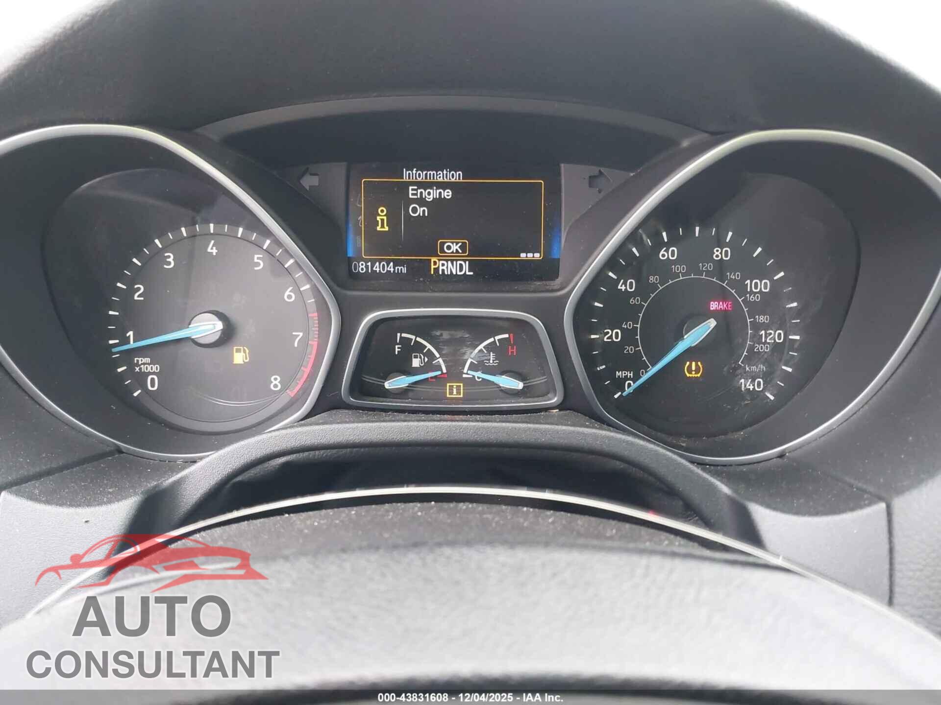 FORD FOCUS 2017 - 1FADP3E20HL251349