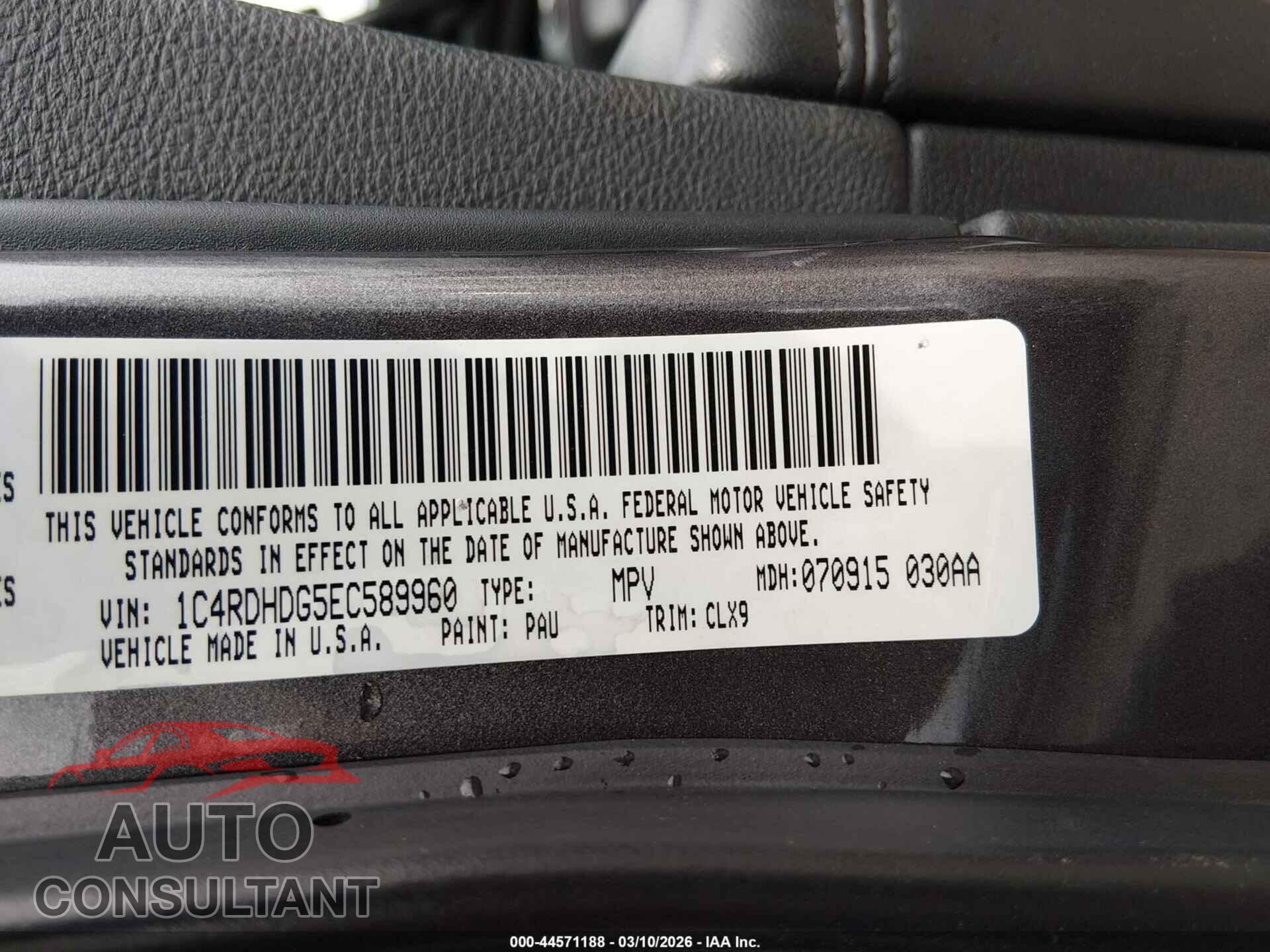 DODGE DURANGO 2014 - 1C4RDHDG5EC589960