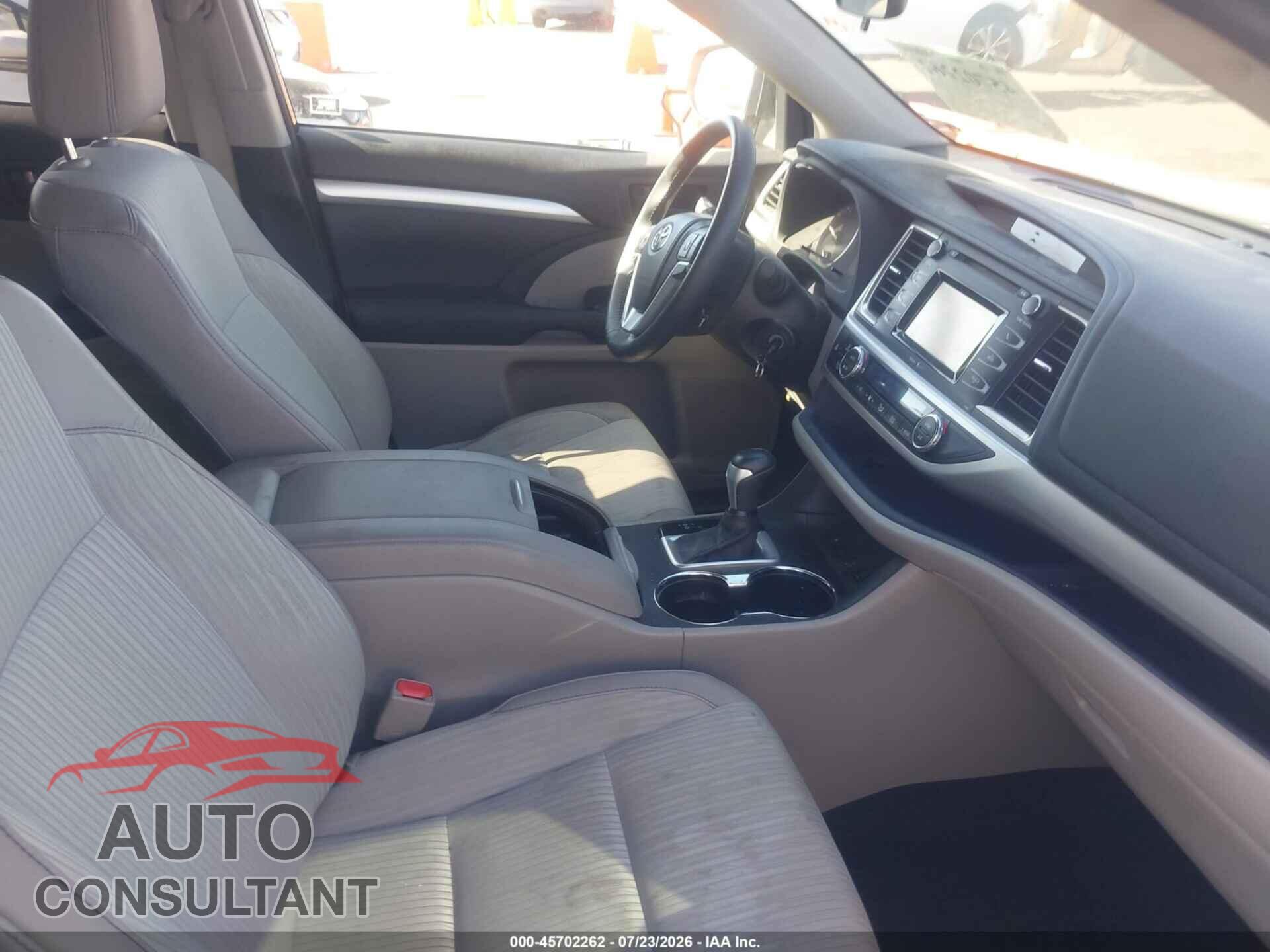 TOYOTA HIGHLANDER 2014 - 5TDBKRFH9ES067964