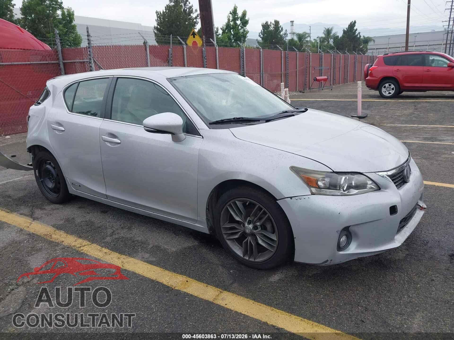 LEXUS CT 200H 2011 - JTHKD5BH7B2032687