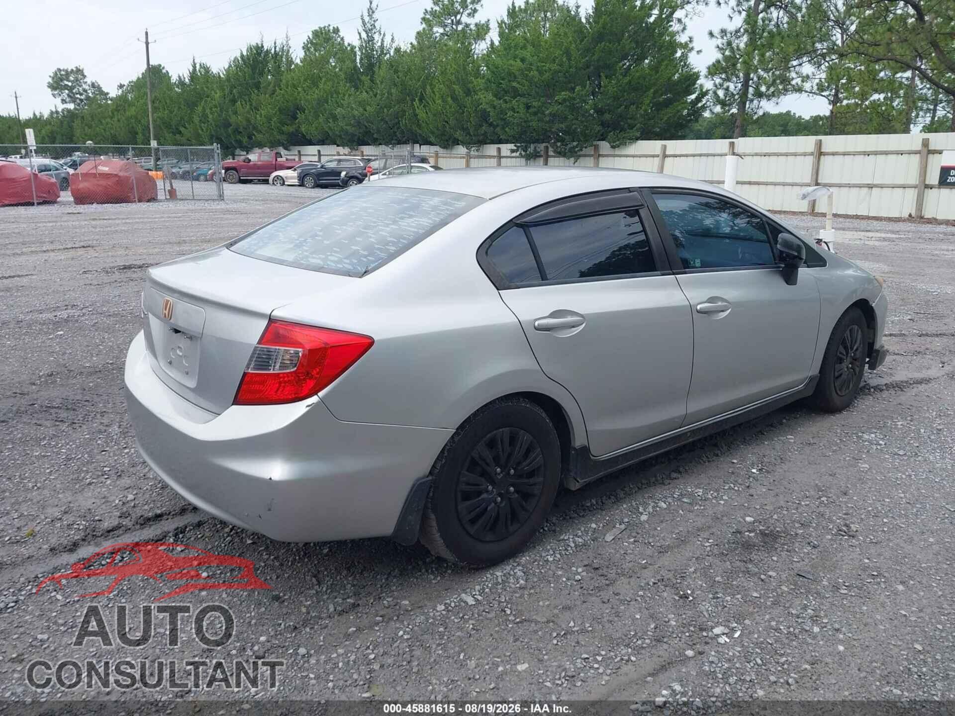 HONDA CIVIC 2012 - 19XFB2F55CE102294