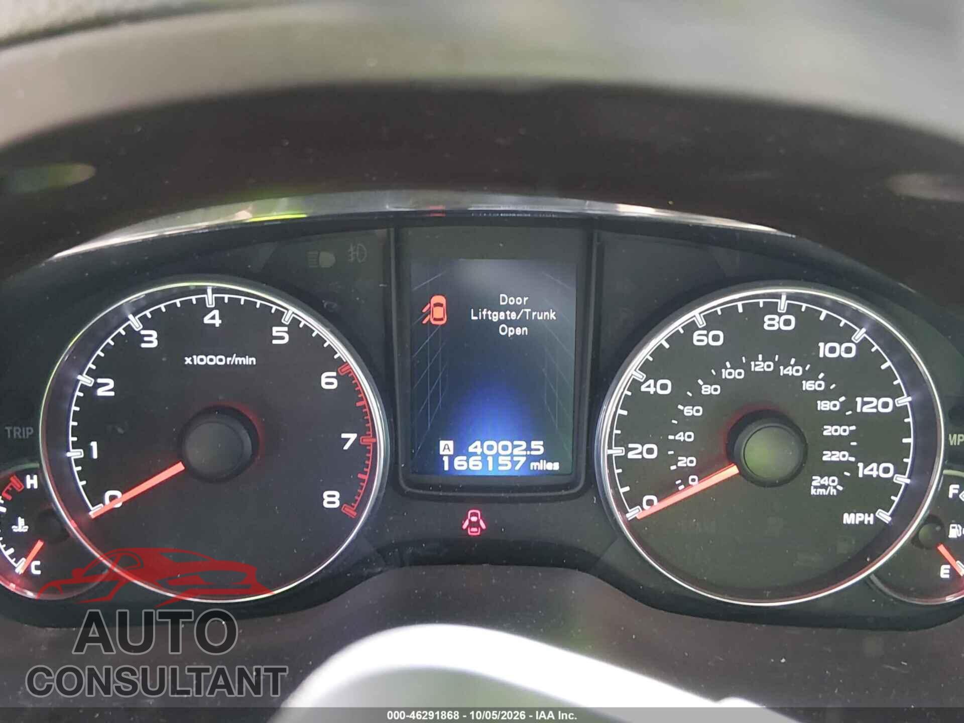 SUBARU OUTBACK 2013 - 4S4BRBKC0D3319304