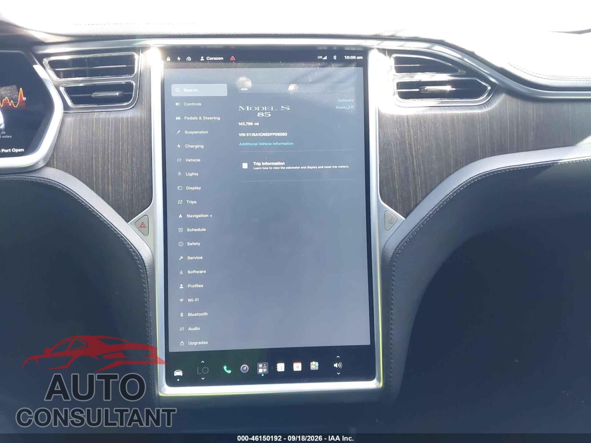 TESLA MODEL S 2013 - 5YJSA1CN5DFP06083