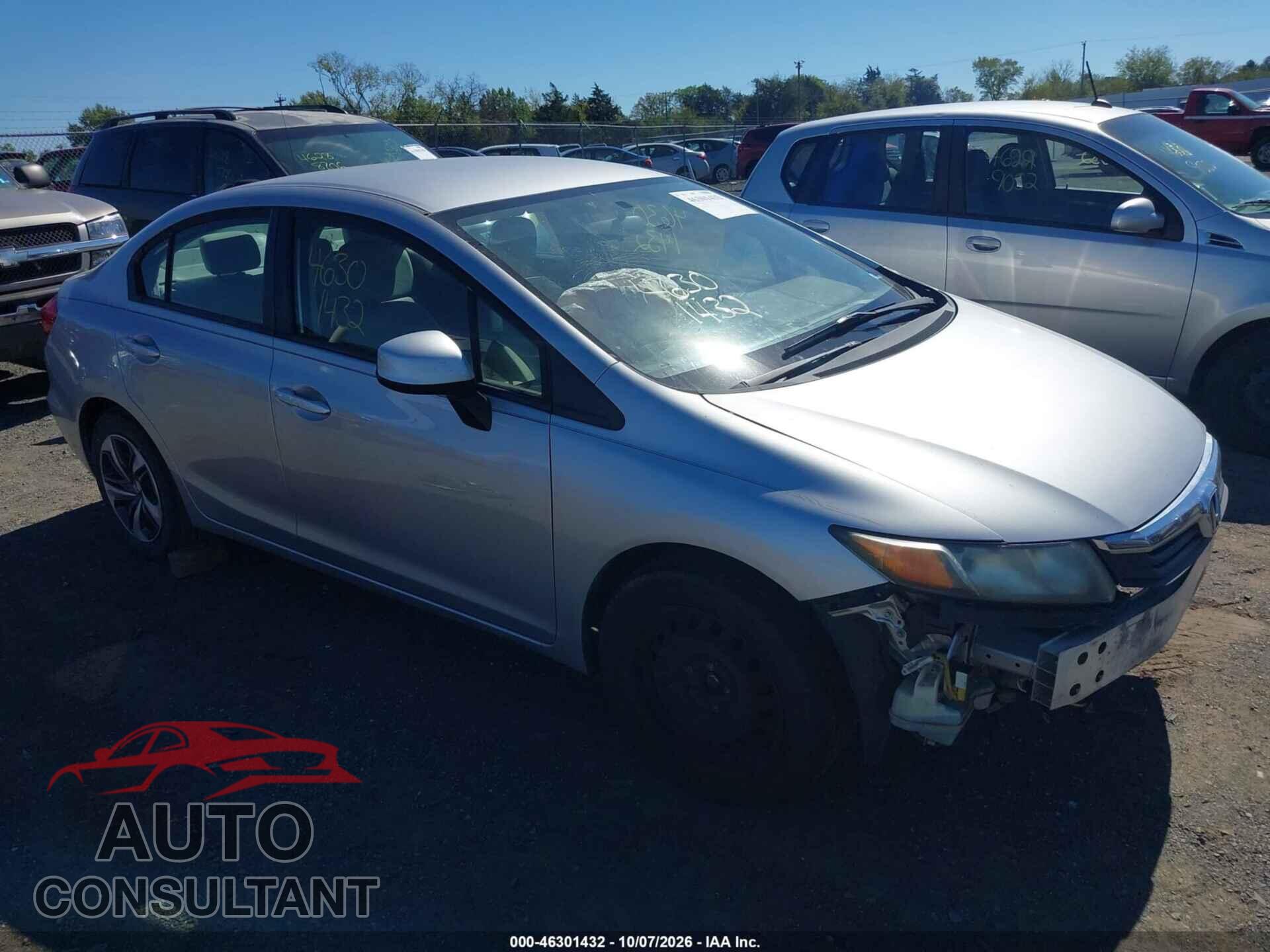 HONDA CIVIC 2012 - 19XFB2F55CE087747