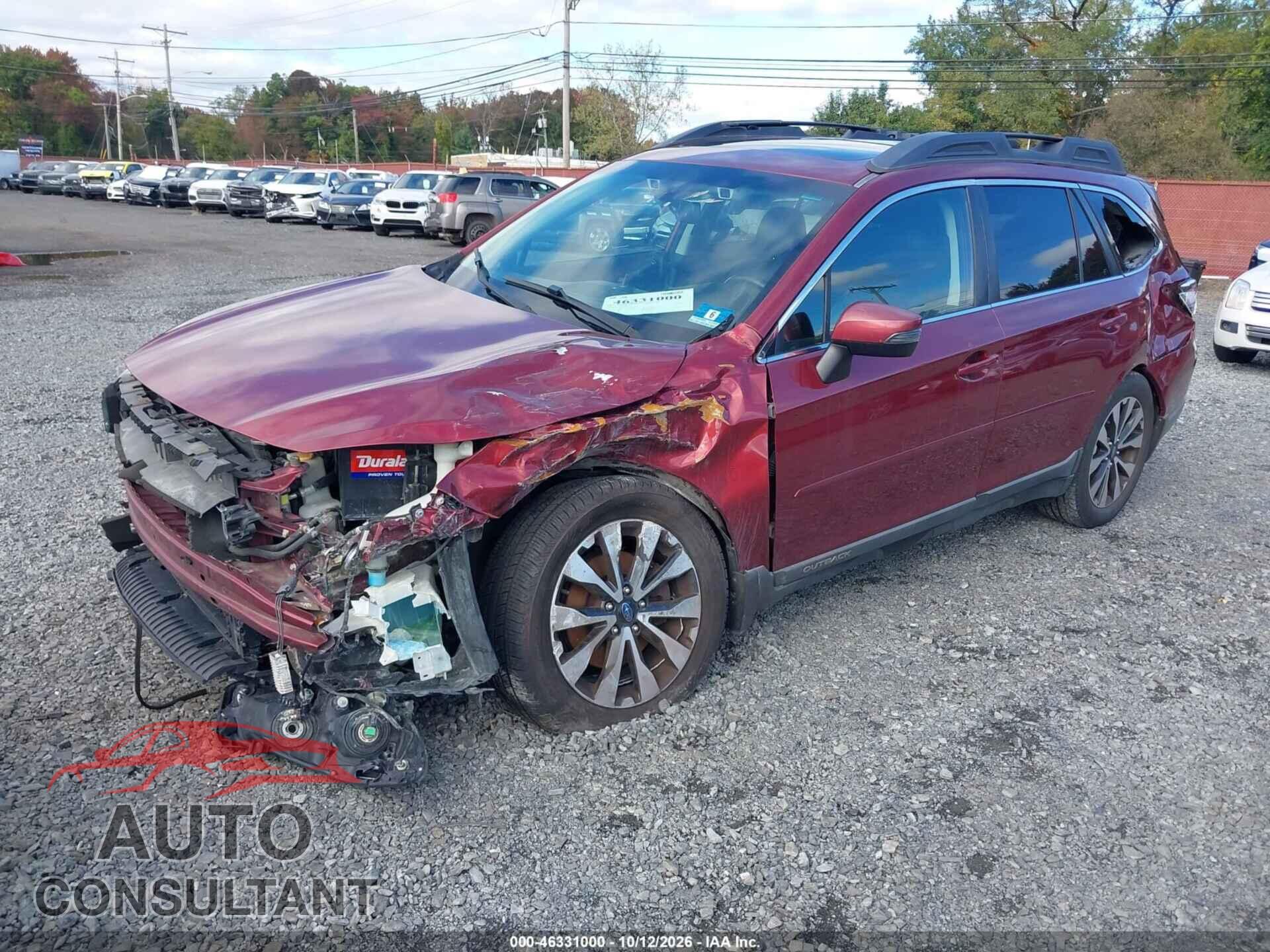 SUBARU OUTBACK 2016 - 4S4BSANC0G3246871