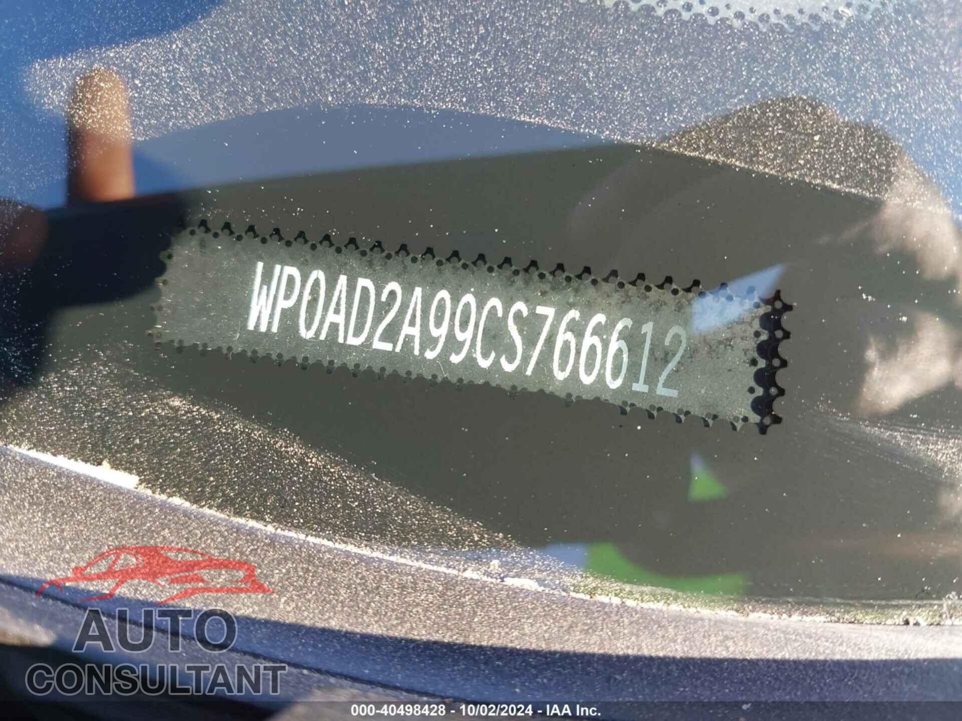 PORSCHE 911 2012 - WP0AD2A99CS766612